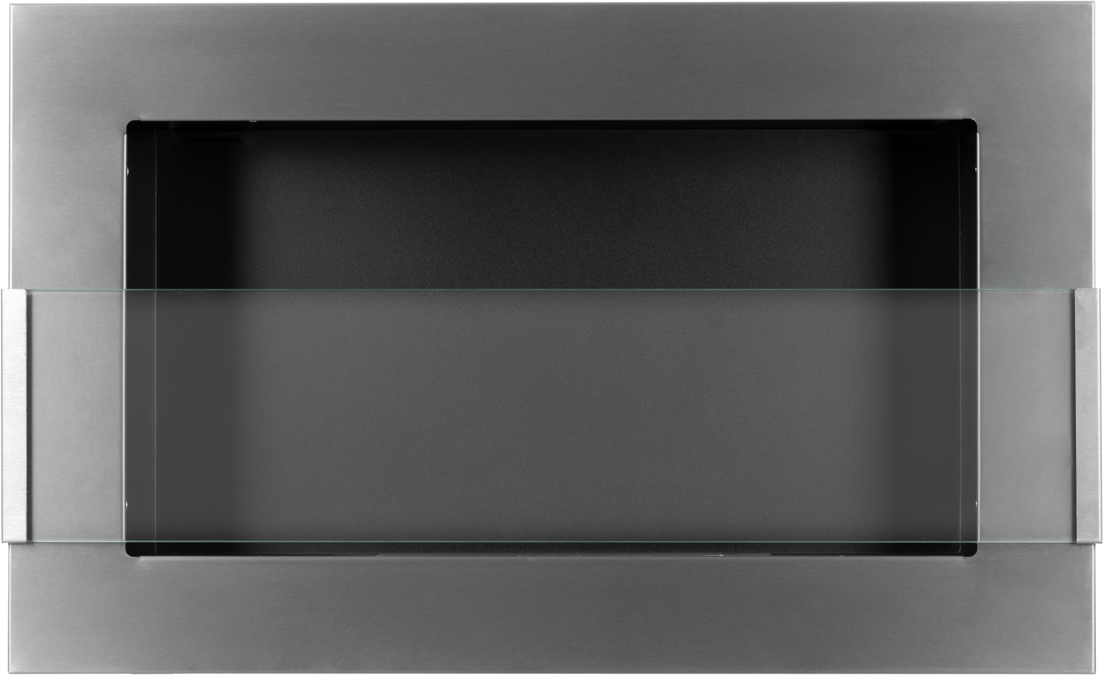 Biofireplace Wall-mounted with glass 650x400 inox