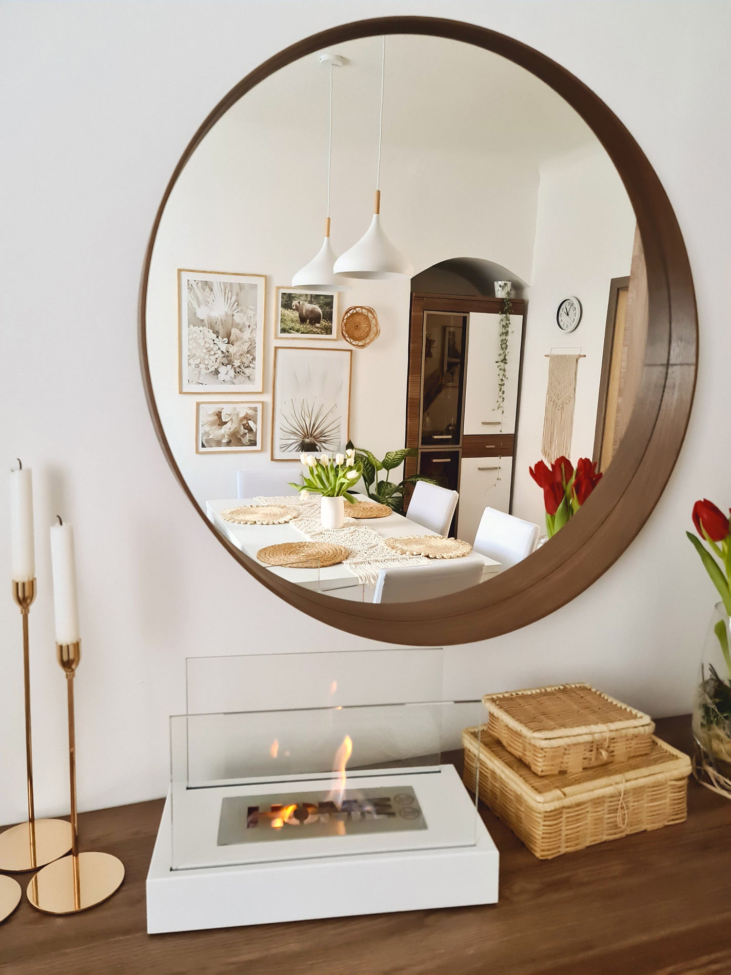 Biofireplace freestanding Home white structural matte