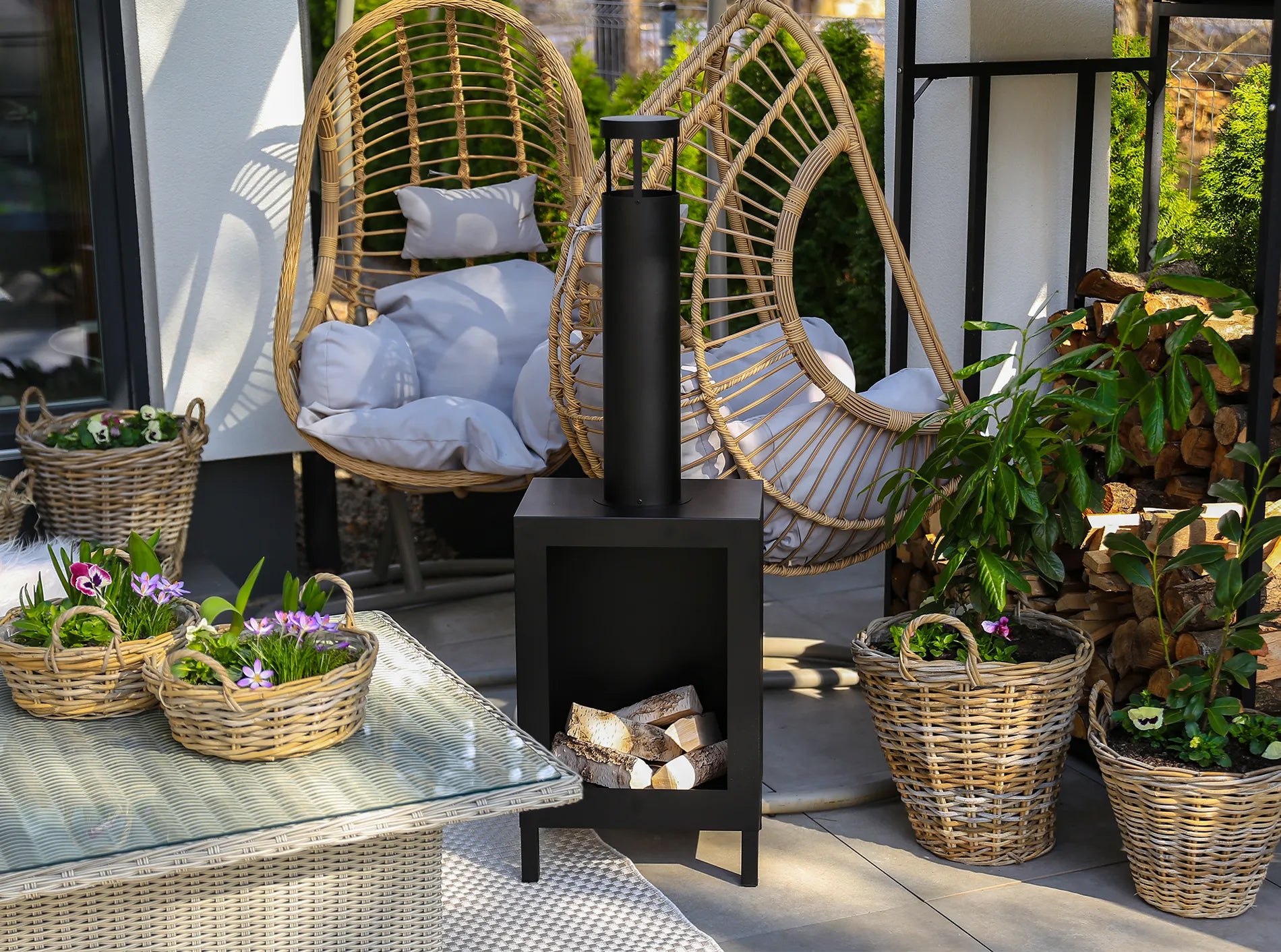 Biofireplace freestanding Kozen black matte