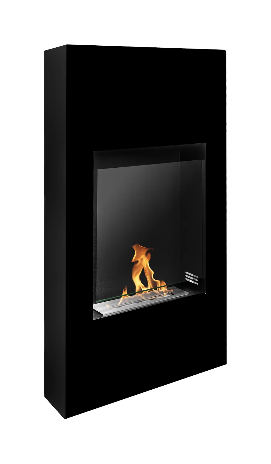 Biofireplace portal Modern black structural matte