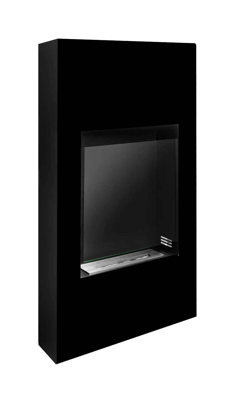 Biofireplace portal Modern black structural matte
