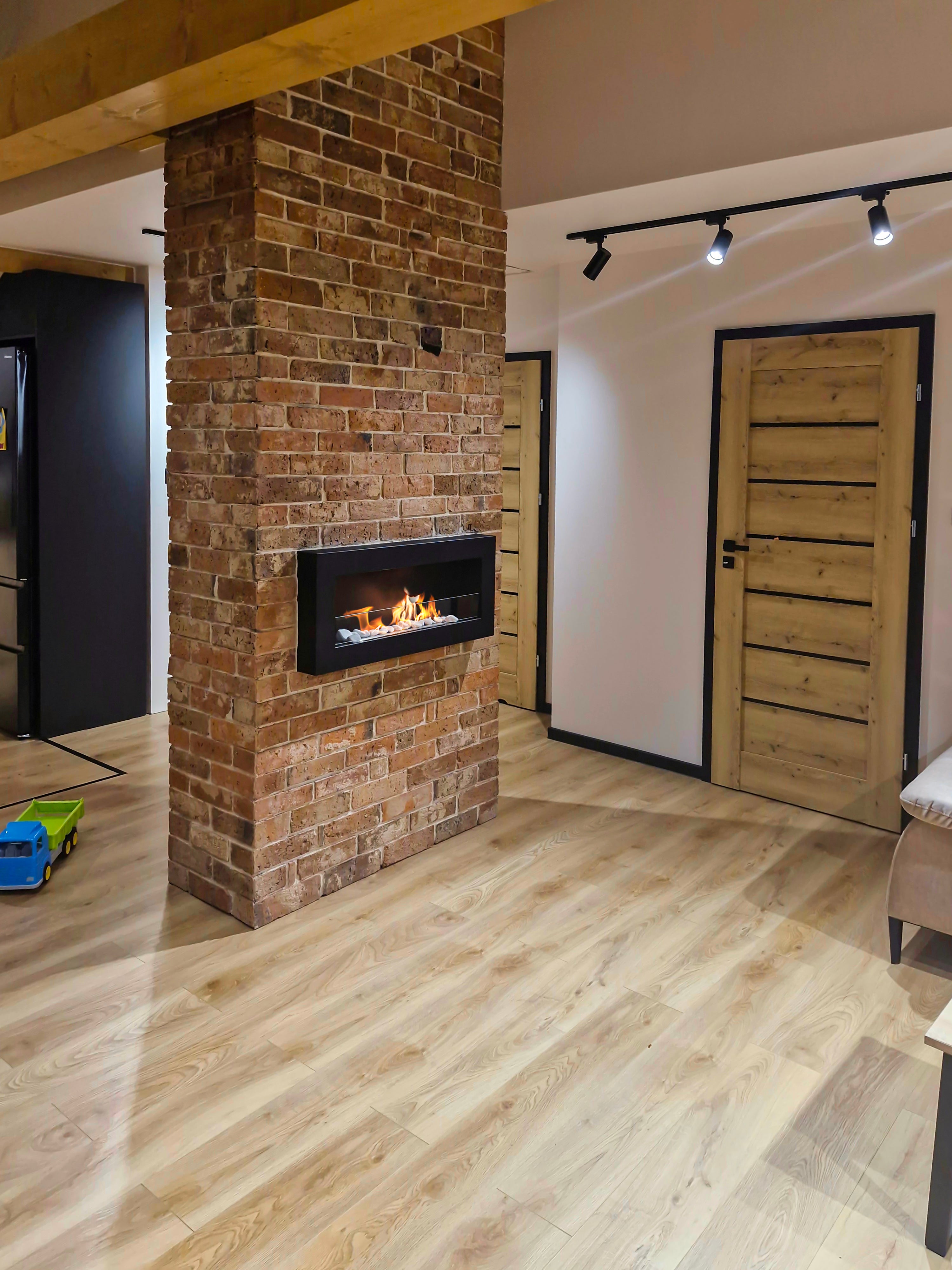 Biofireplace Wall-mounted with glass 900x400 Box black structural matte