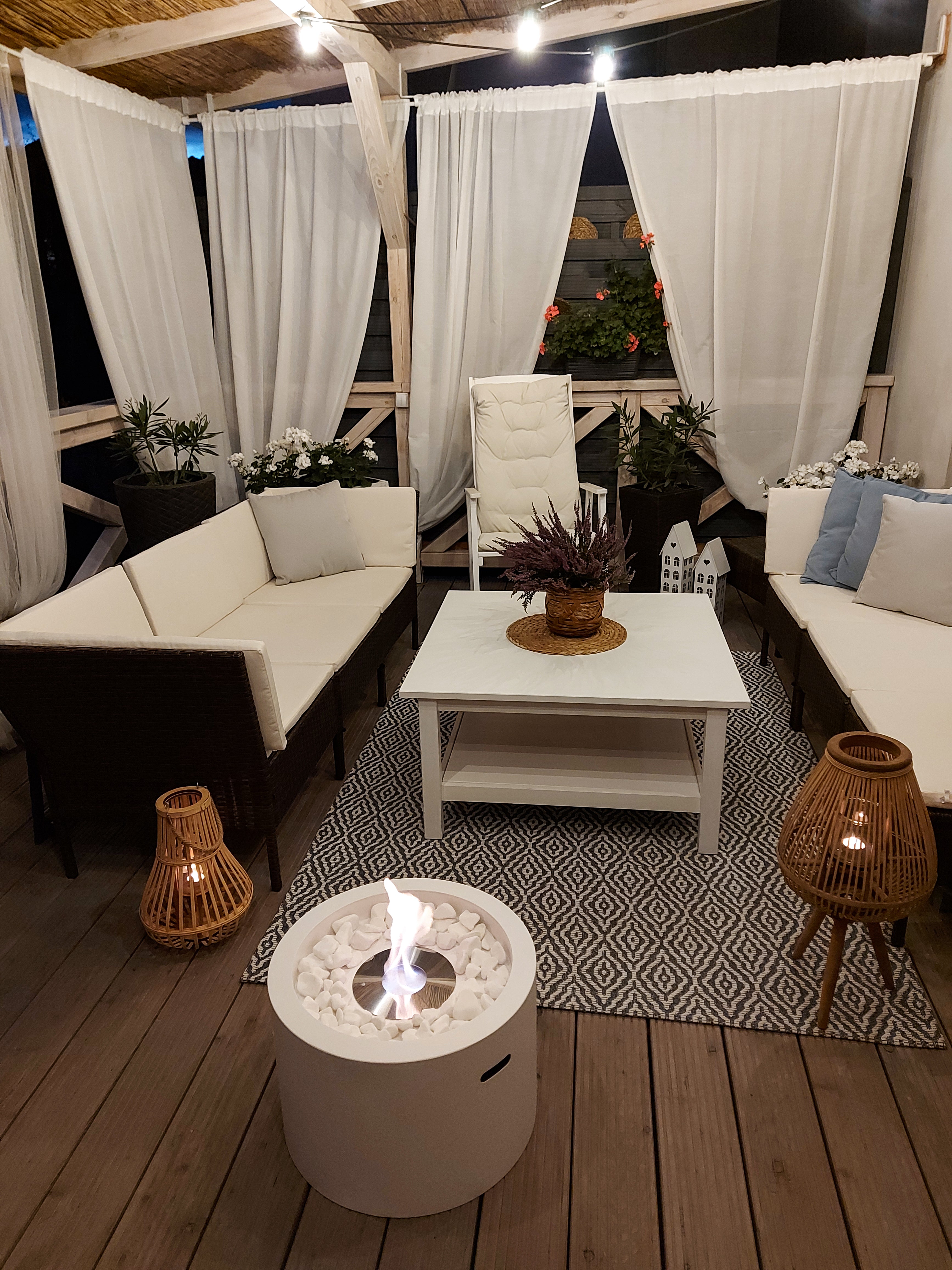 Biofireplace freestanding Moon white matte