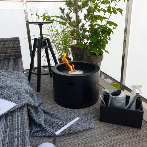 Biofireplace freestanding Moon black matte