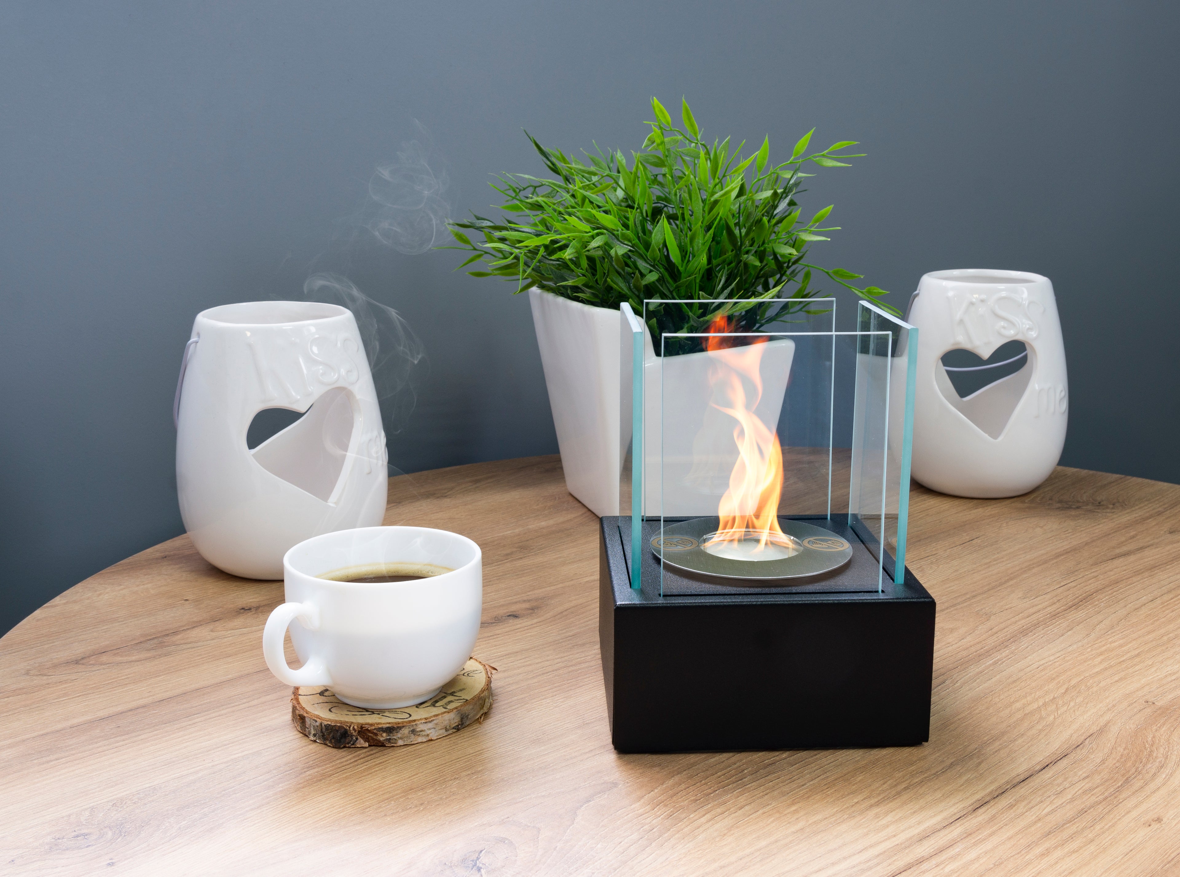 Biofireplace freestanding Smart black structural matte