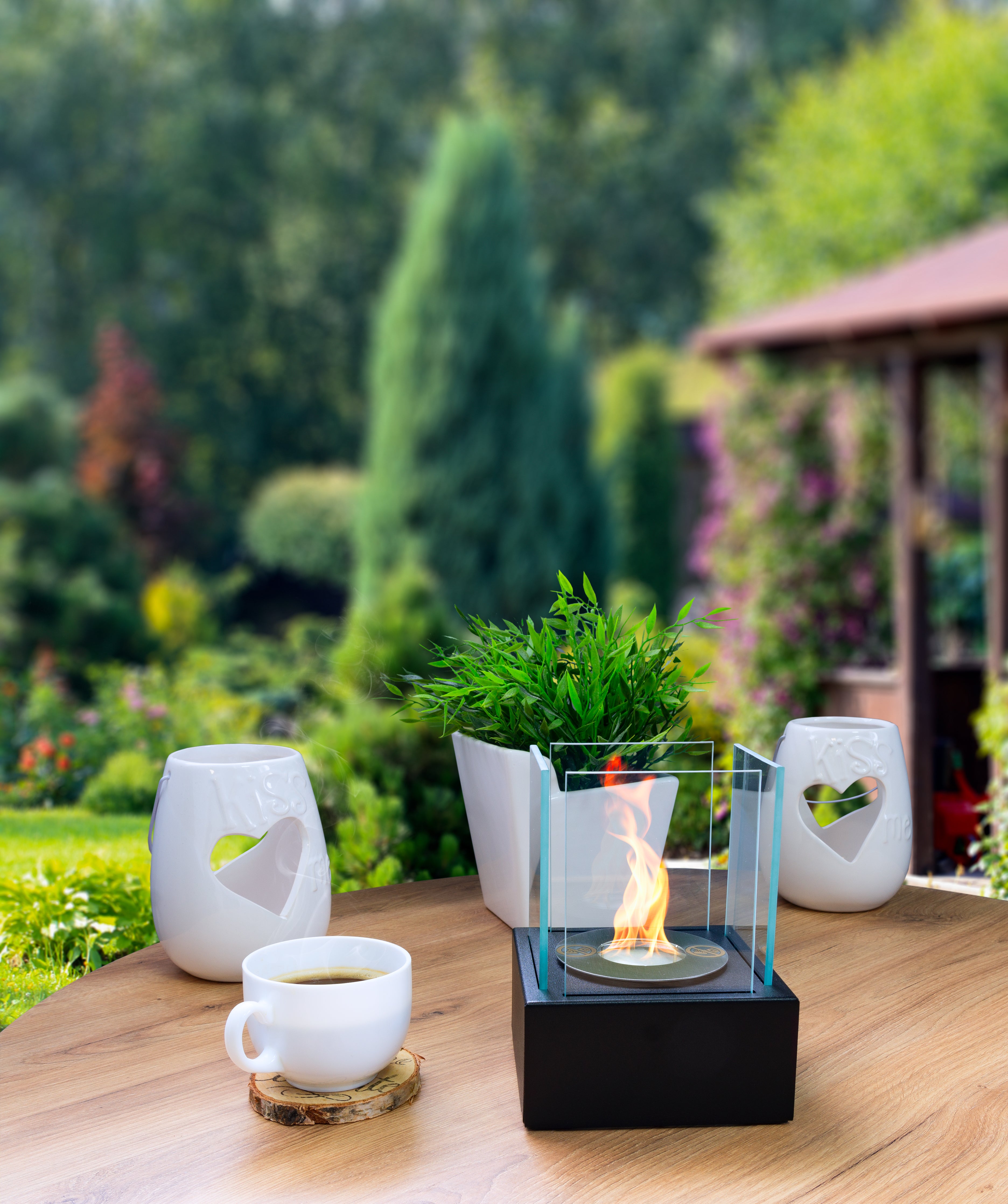 Biofireplace freestanding Smart black structural matte