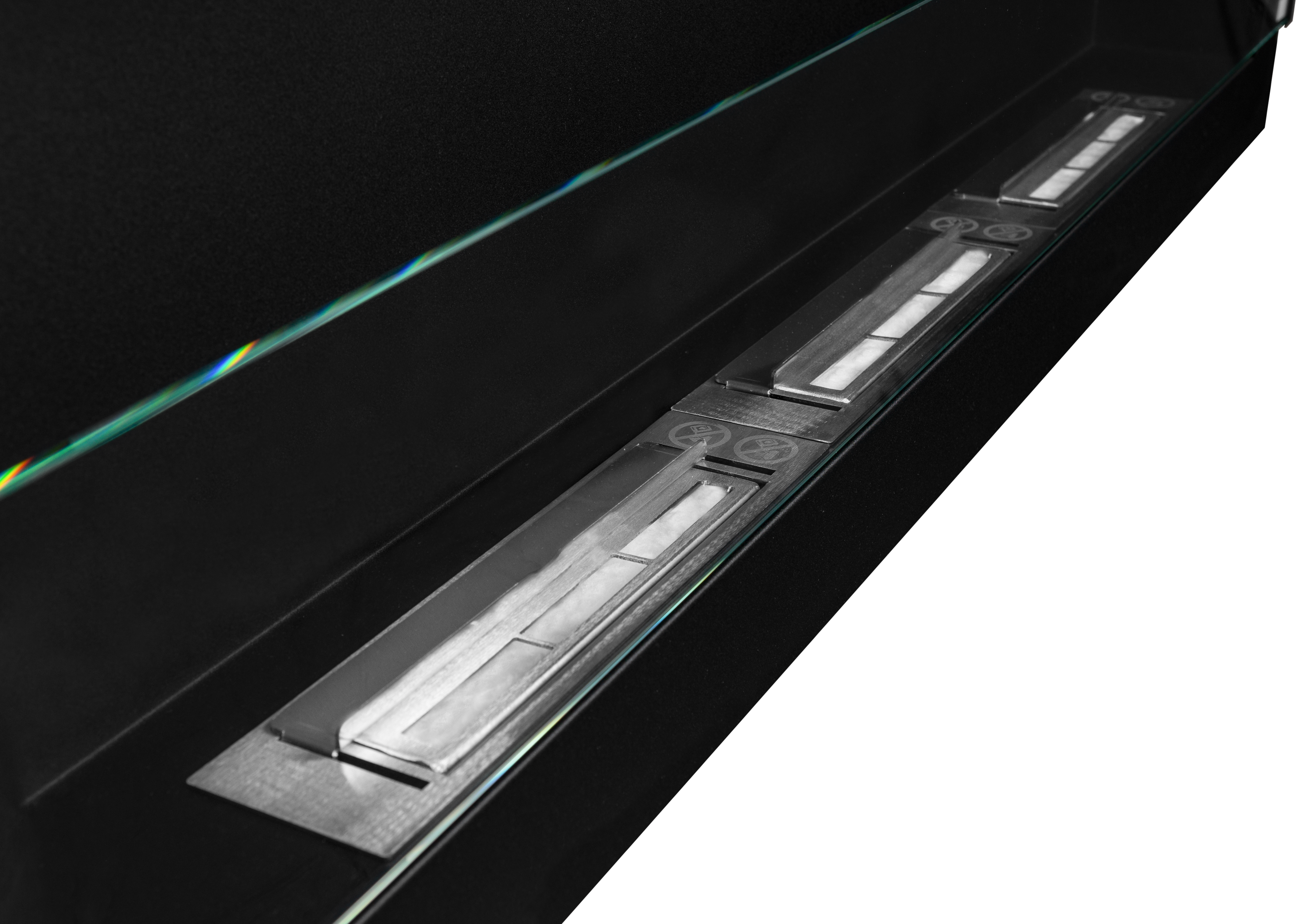 Biofireplace Wall-mounted with glass 1200x400 black structural matte
