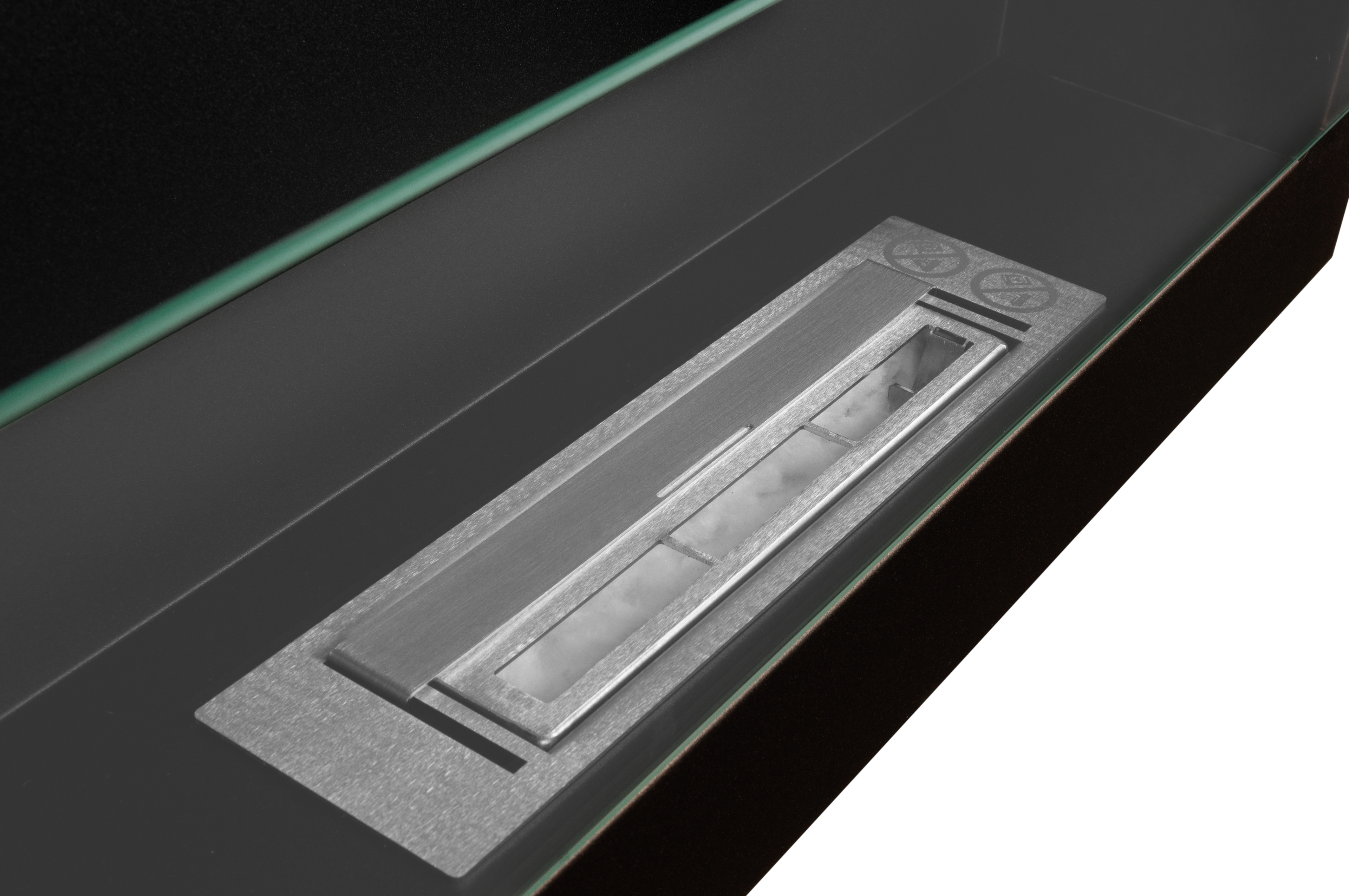 Biofireplace Wall-mounted with glass 650x400 brown