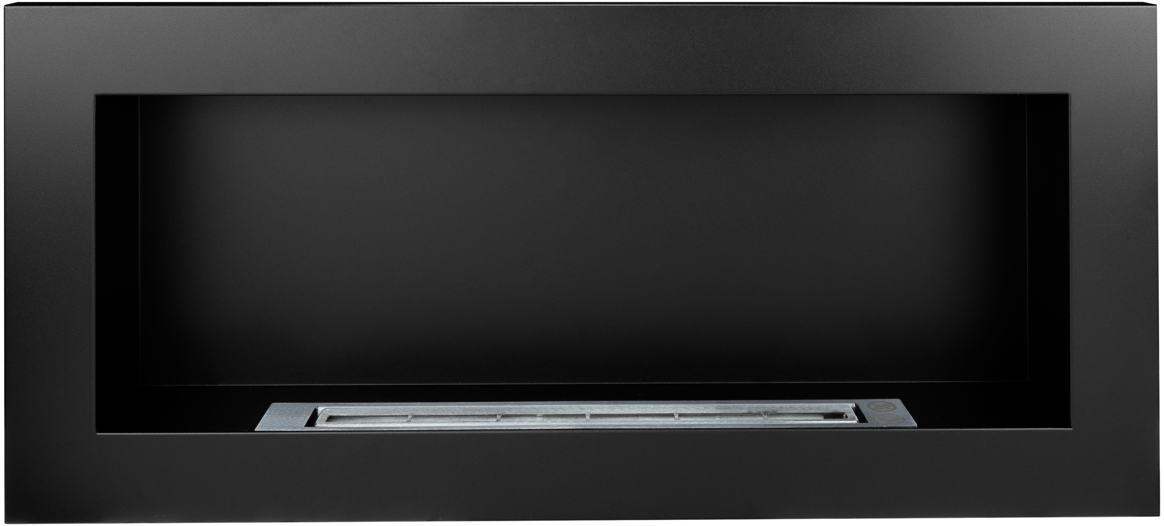 Biofireplace Wall-mounted 900x400 black structural matte