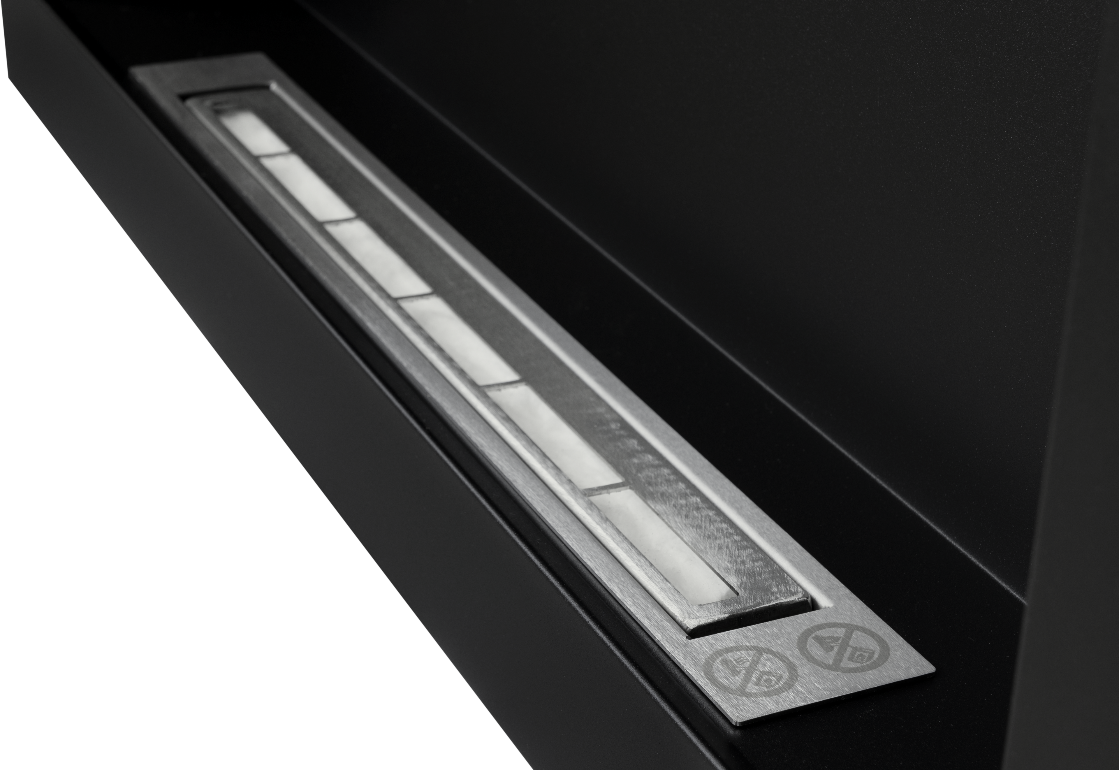 Biofireplace Wall-mounted 900x400 black structural matte