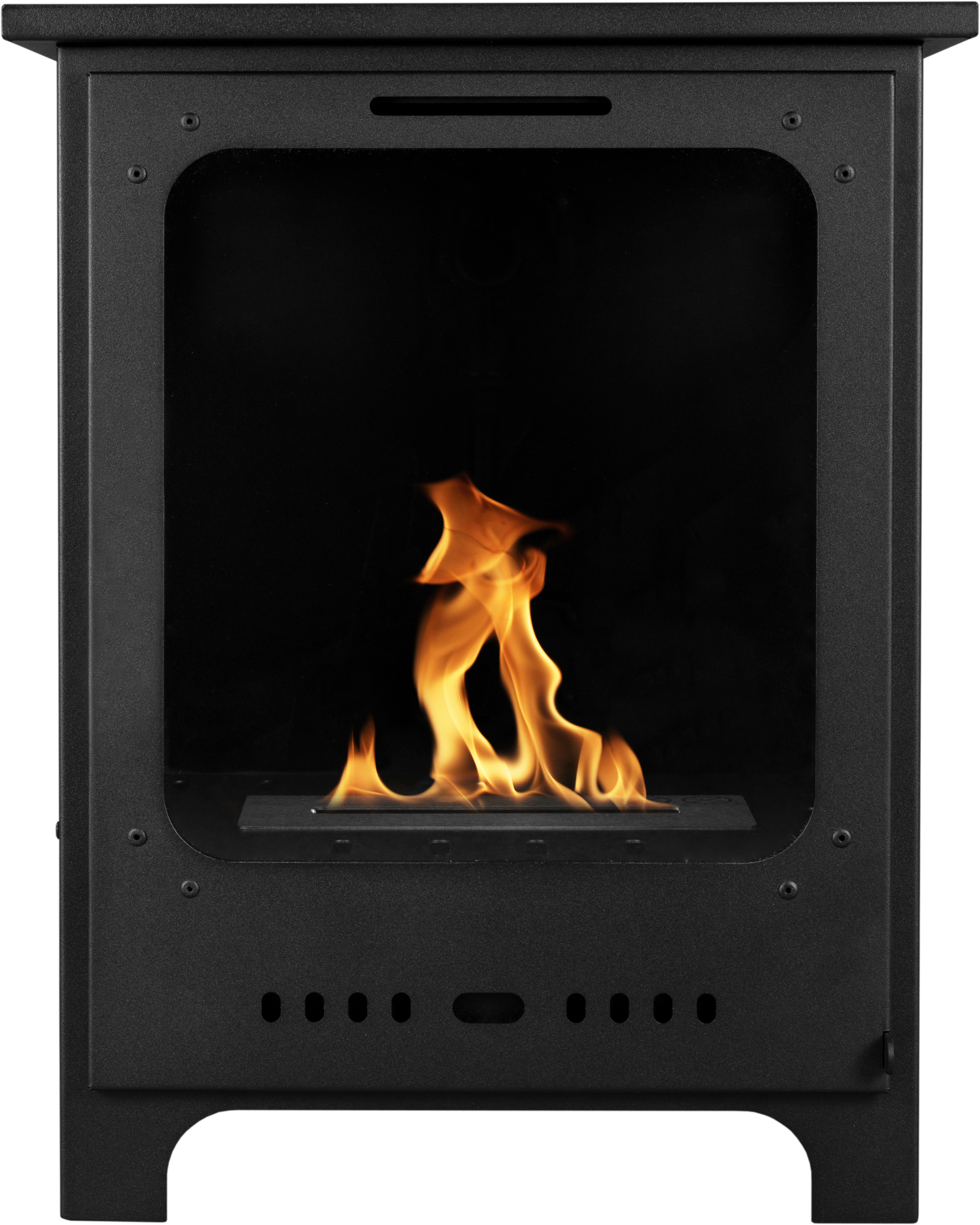 Biofireplace freestanding Koza Mini black matte with glass
