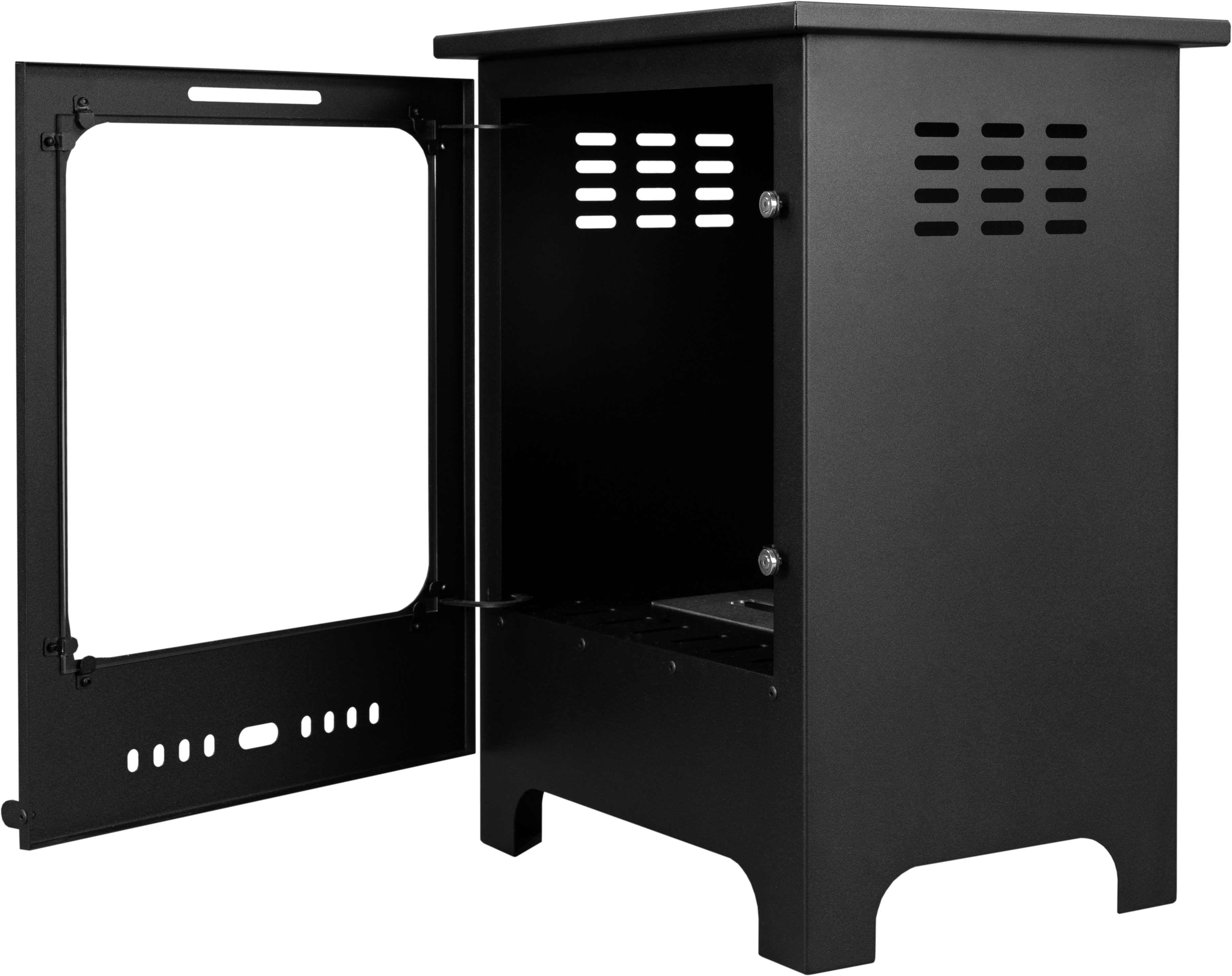 Biofireplace freestanding Koza Mini black matte with glass