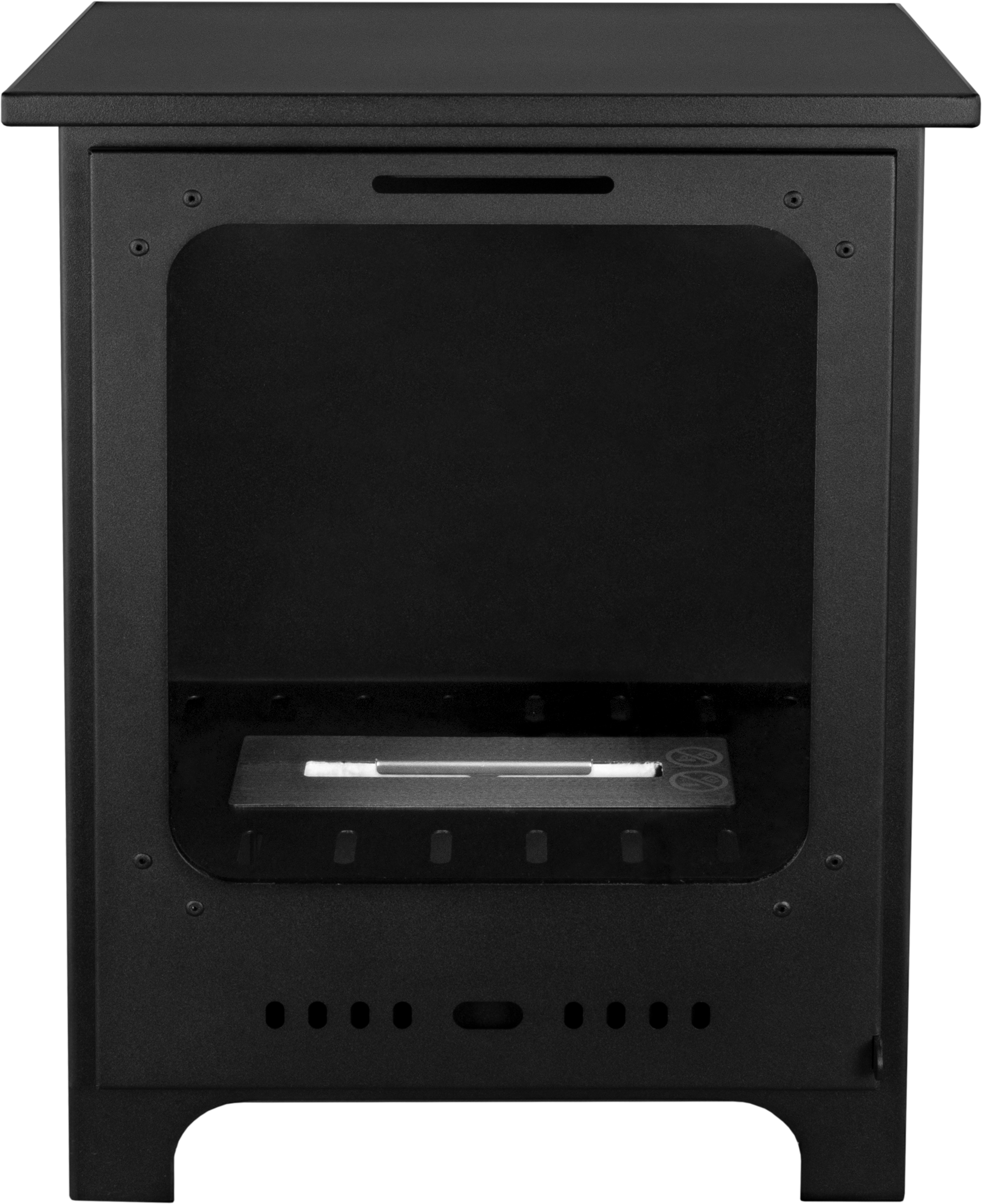Biofireplace freestanding Koza Mini black matte with glass