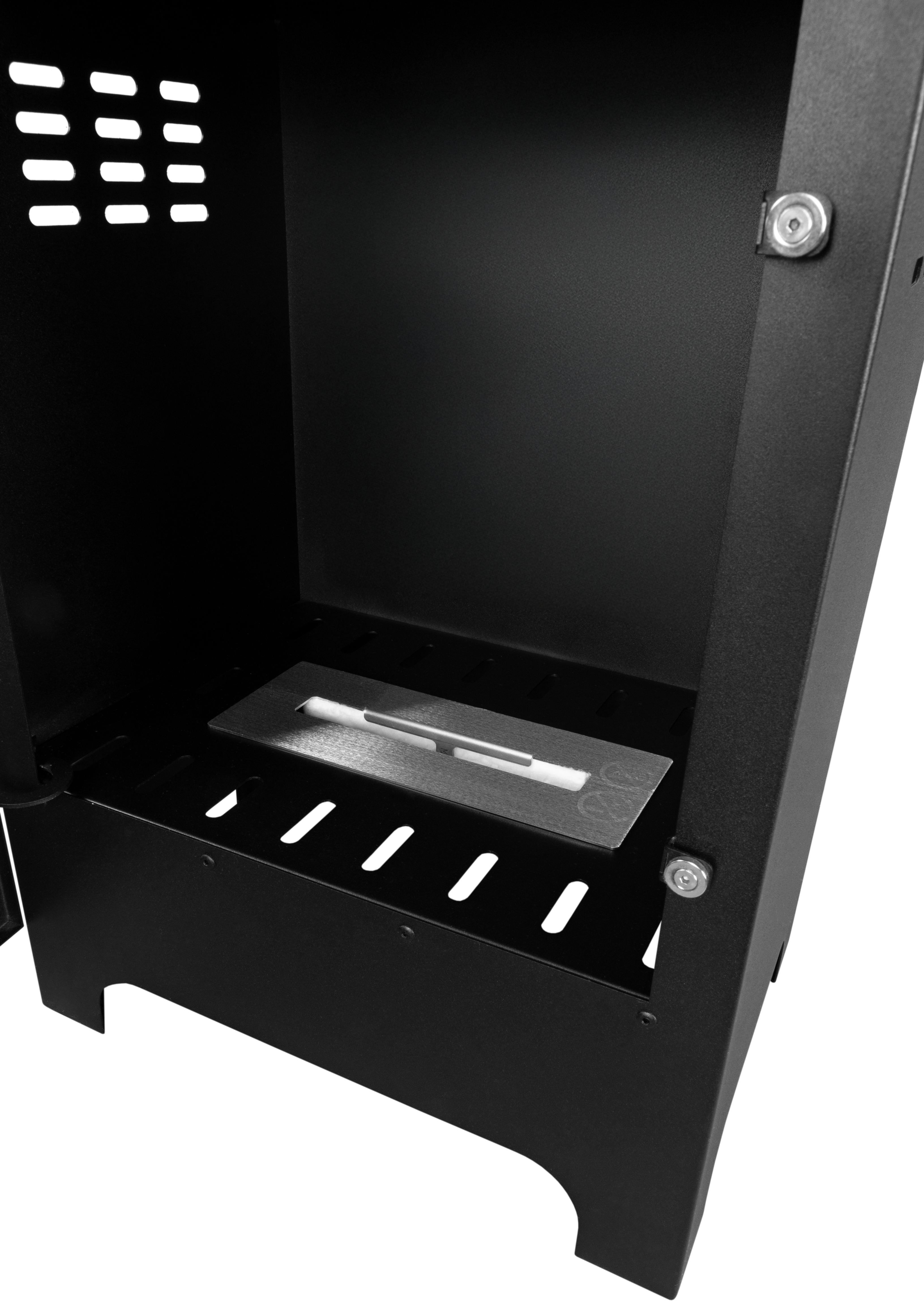 Biofireplace freestanding Koza Mini black matte with glass