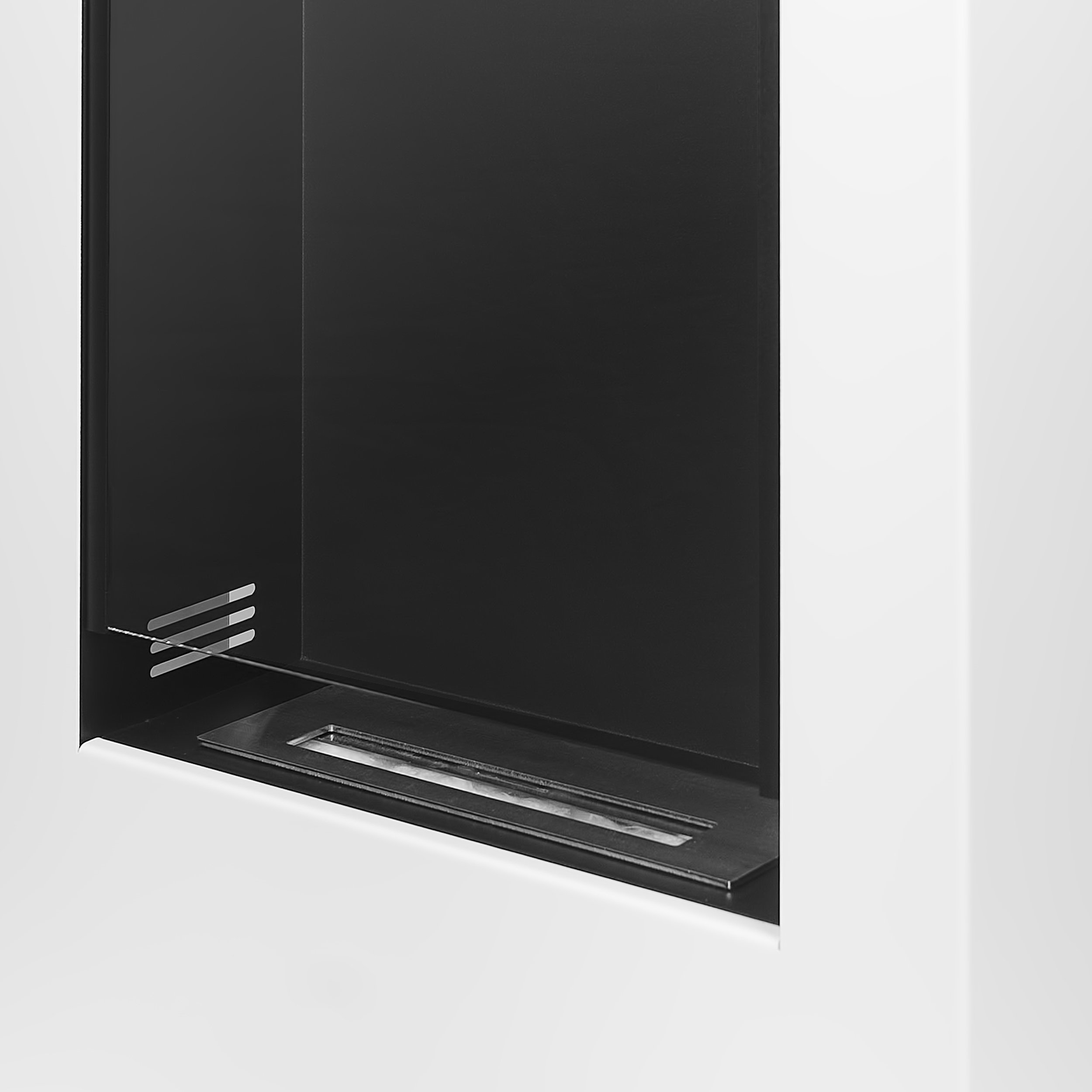 Biofireplace portal Modern white structural matte