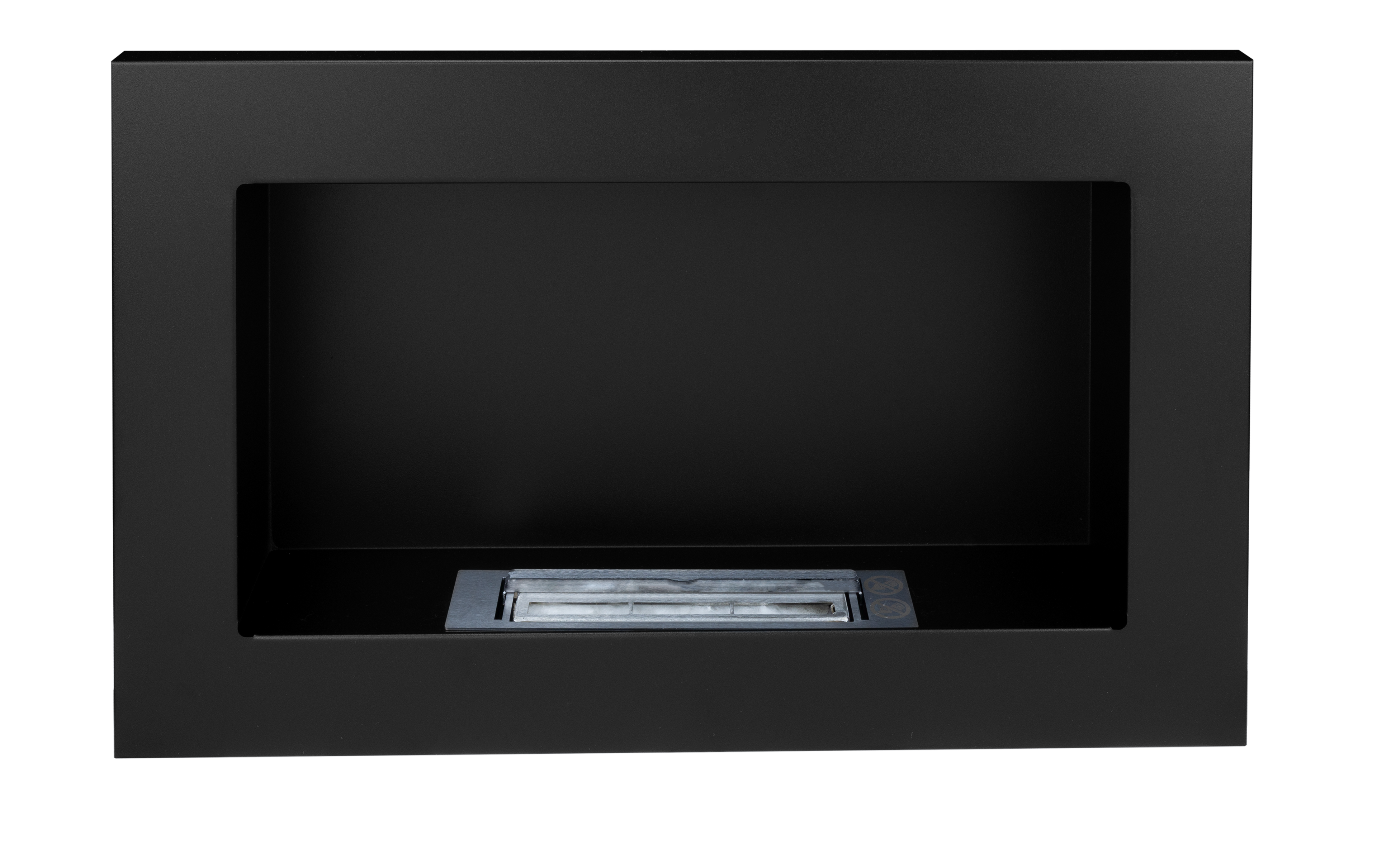 Biofireplace Wall-mounted 650x400 black structural matte