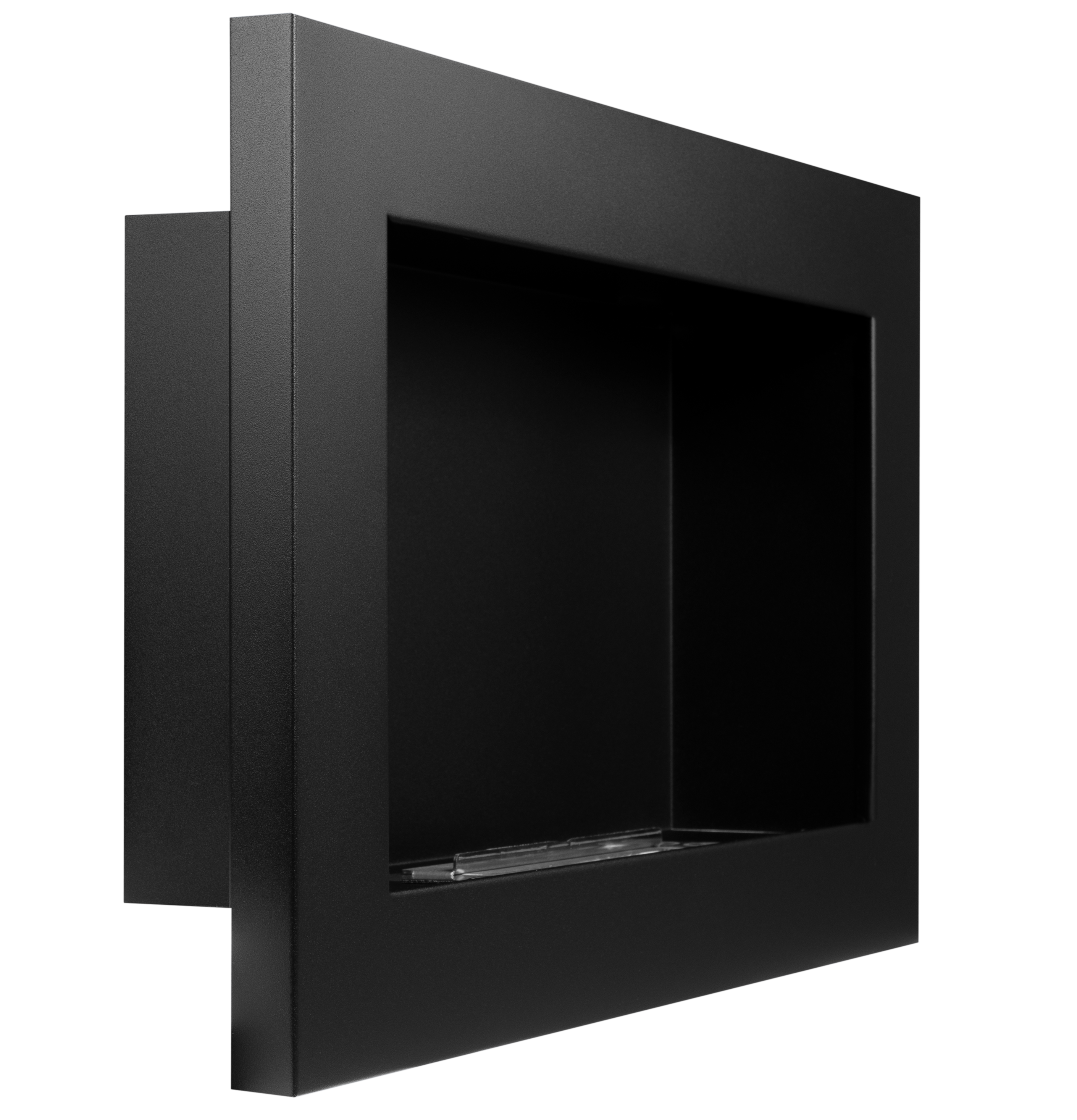 Biofireplace Wall-mounted 650x400 black structural matte