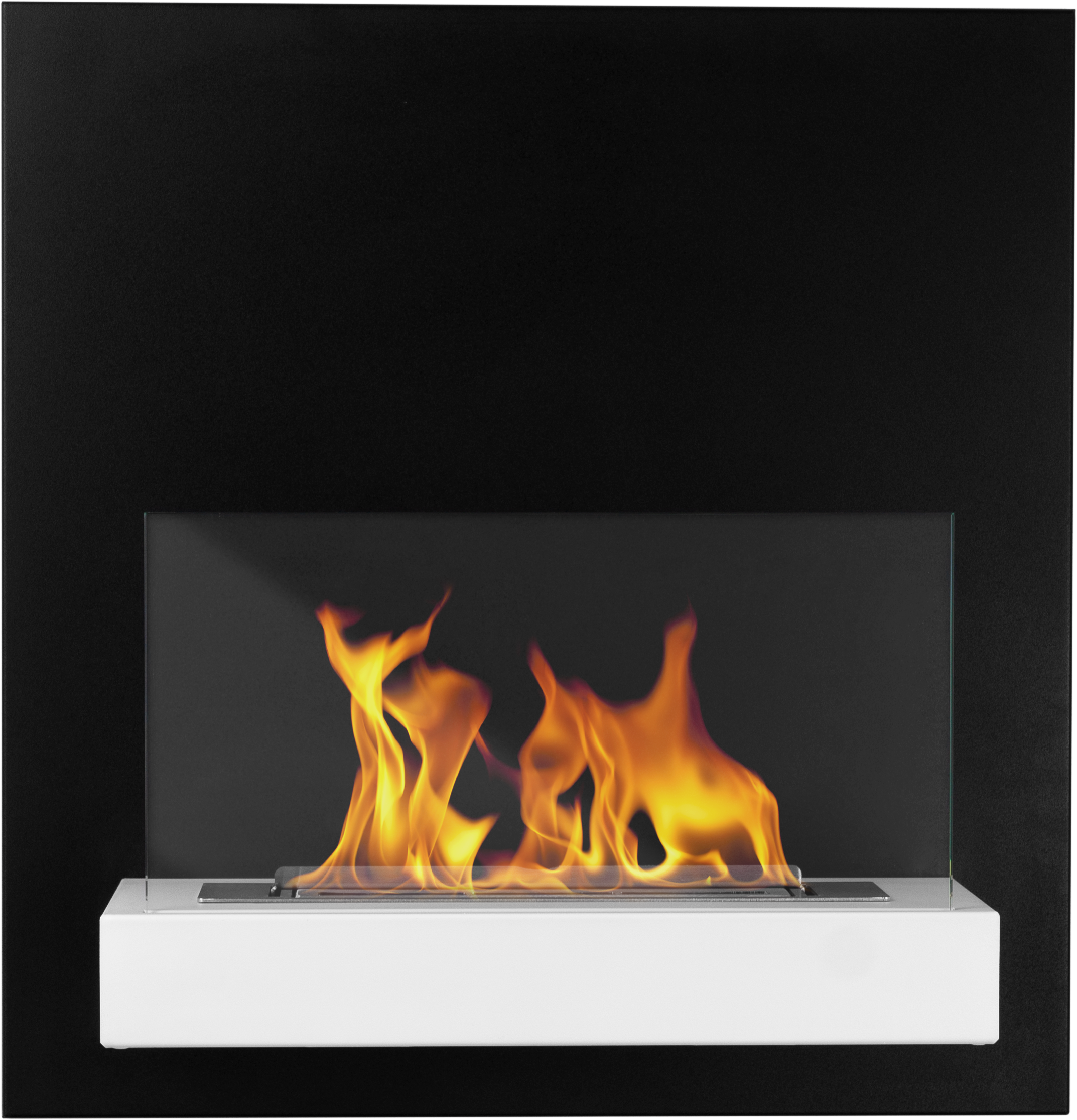 Biofireplace  Wall-mounted board black-white