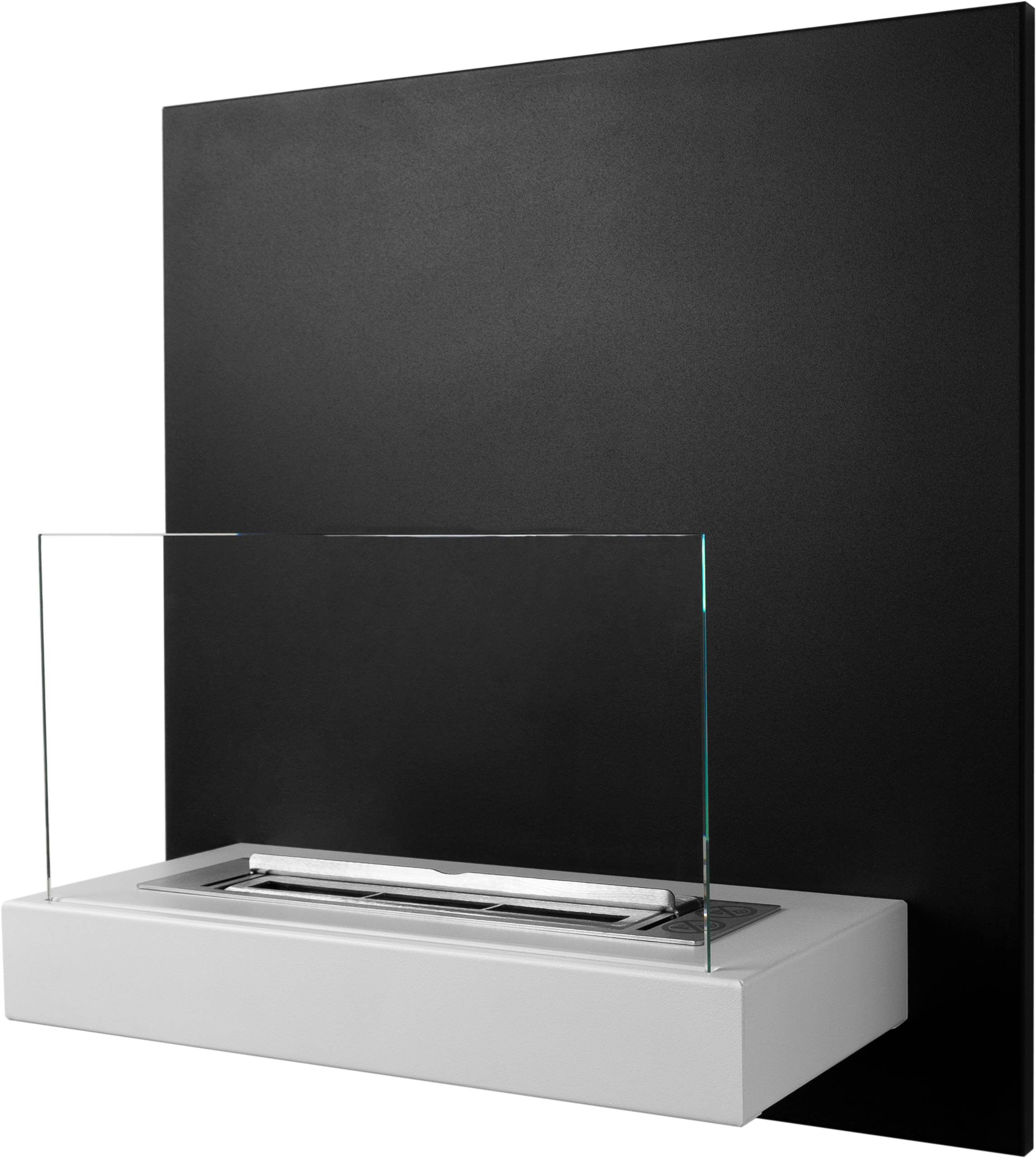 Biofireplace  Wall-mounted board black-white