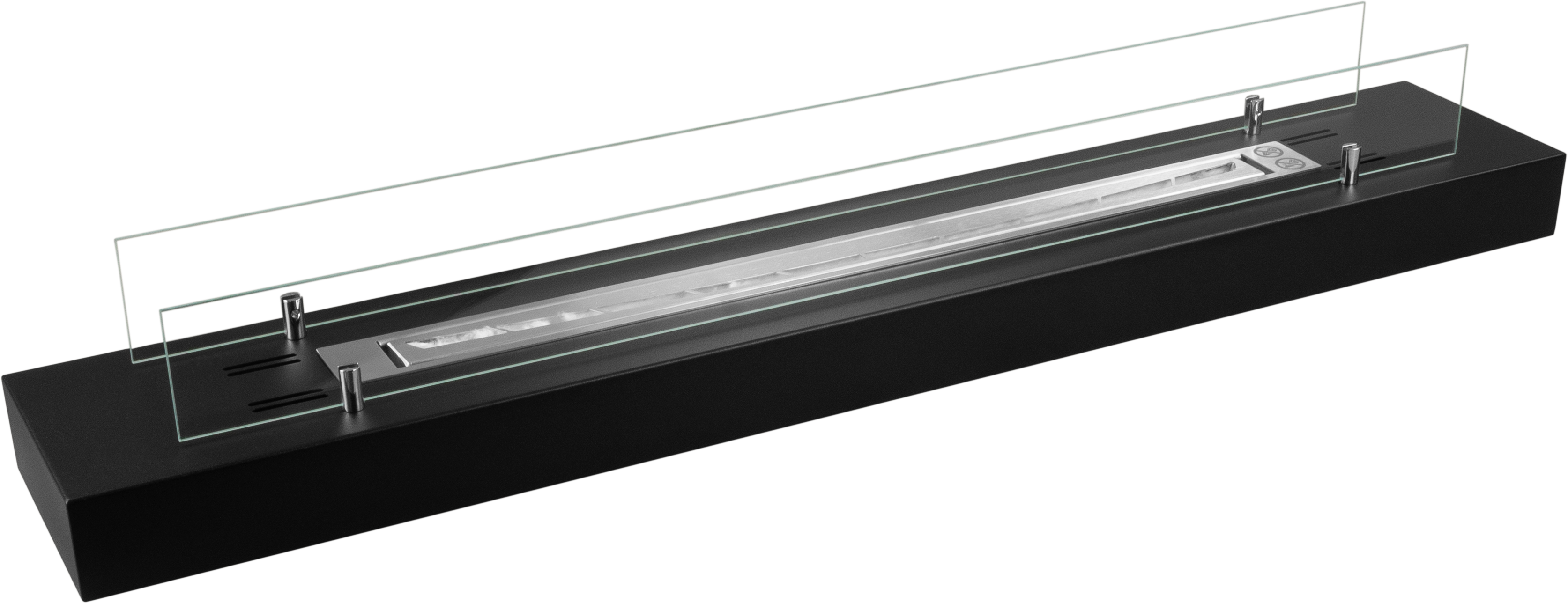 Biofireplace freestanding with glass 1200 black matte