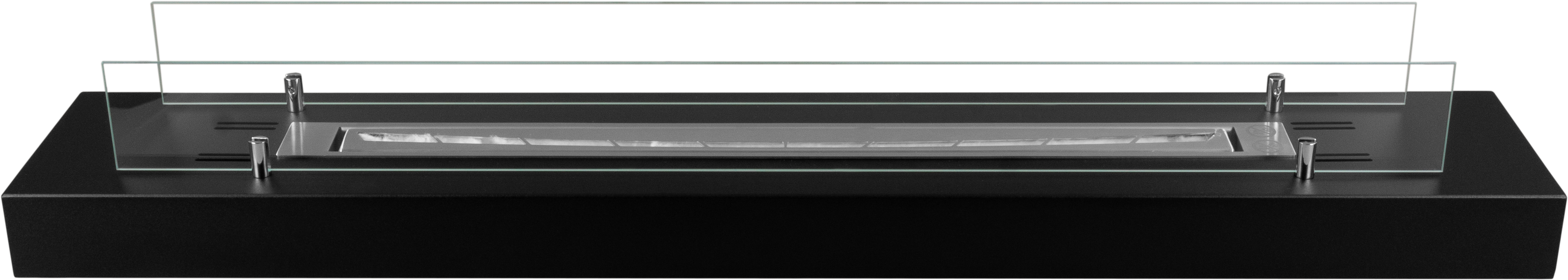 Biofireplace freestanding with glass 1200 black matte