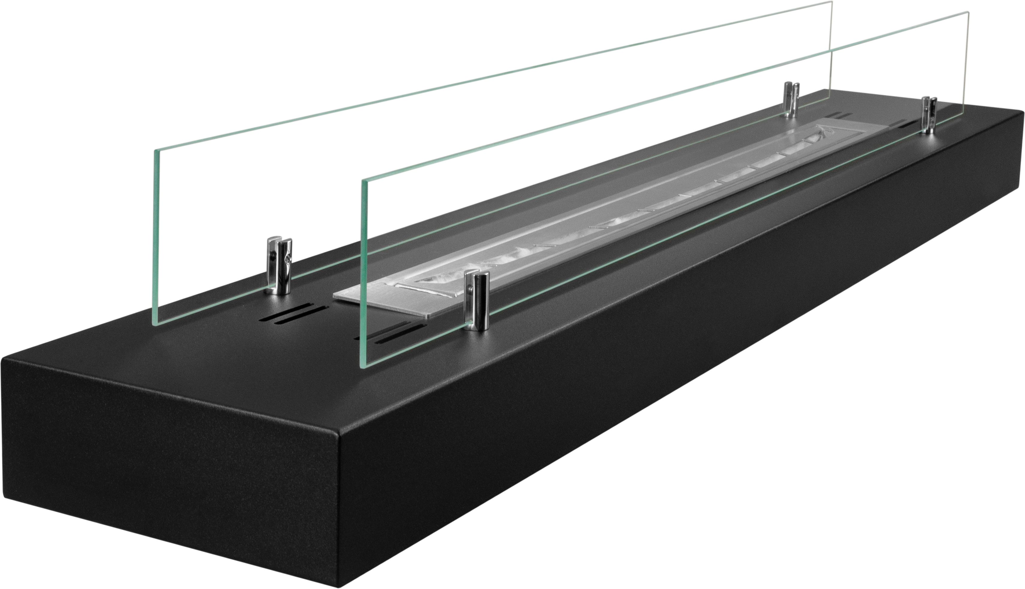 Biofireplace freestanding with glass 1200 black matte