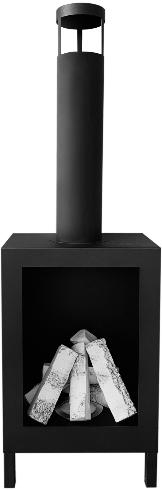 Biofireplace freestanding Kozen black matte
