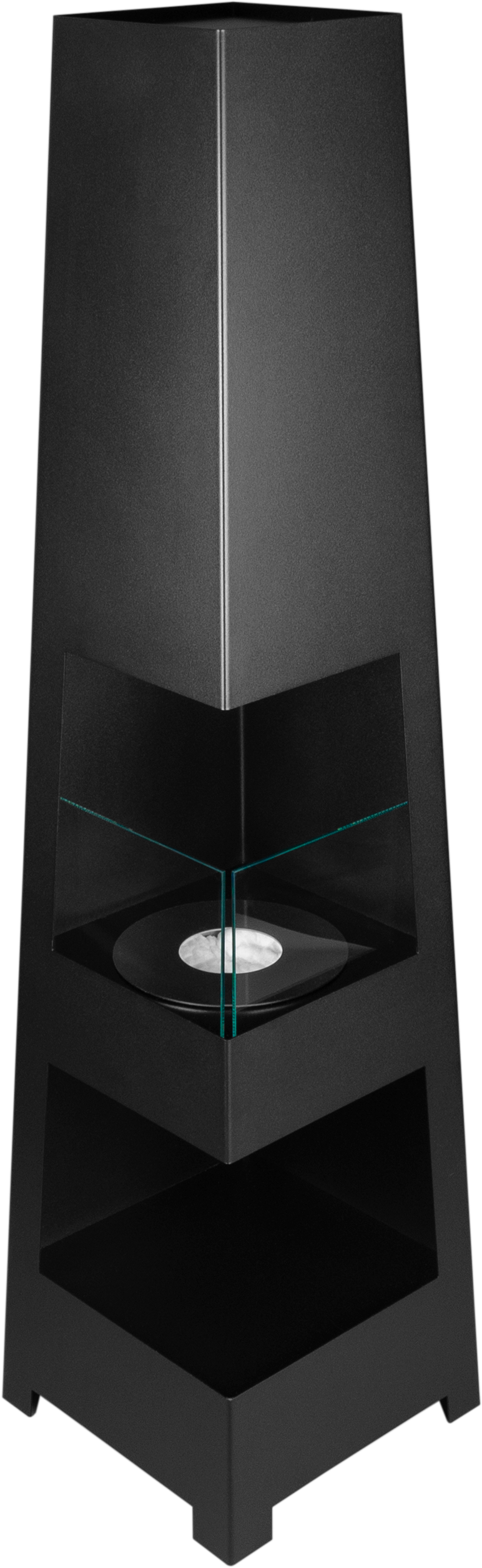 Biofireplace freestanding Pyramid Garden black matte