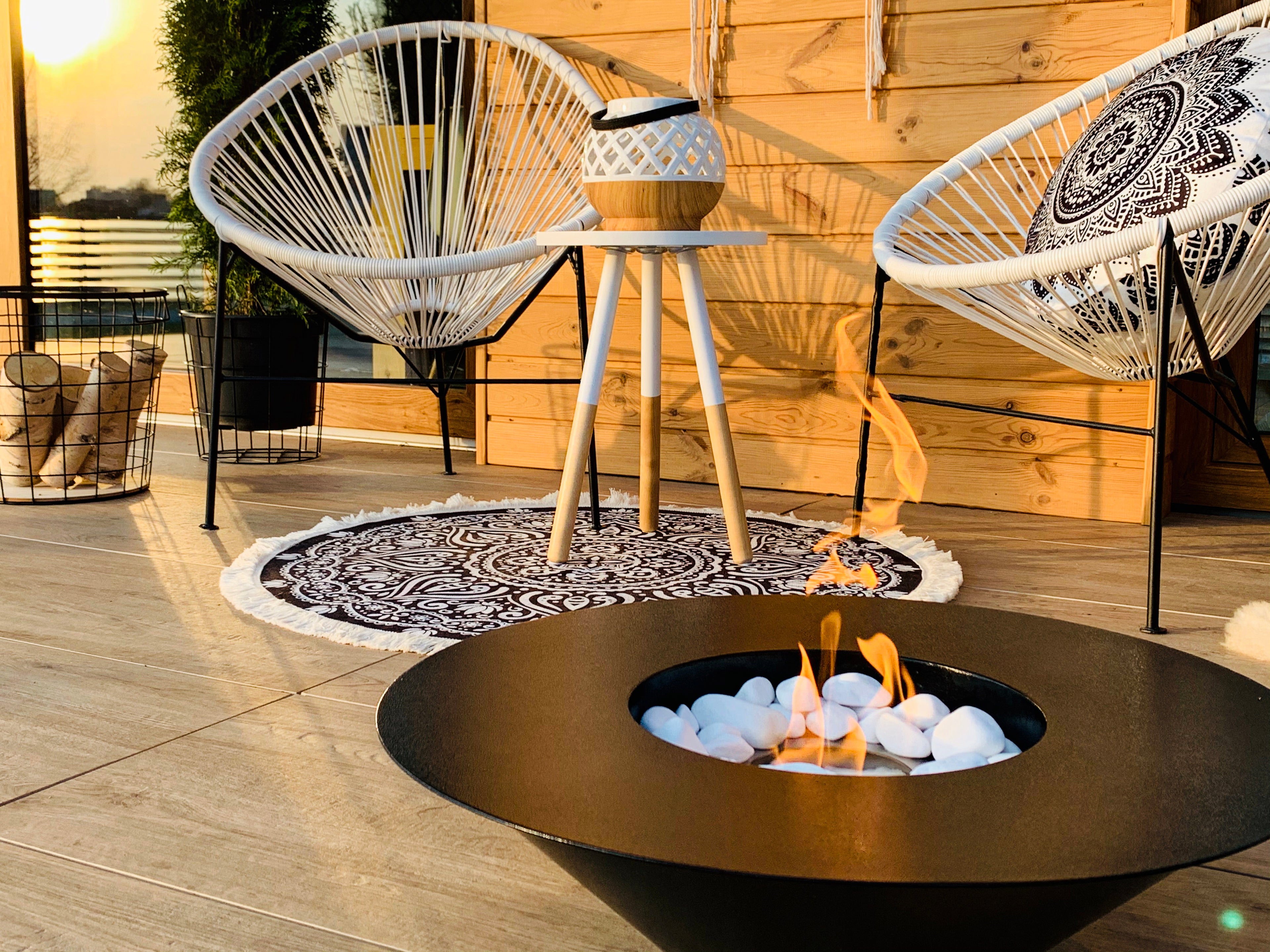Biofireplace freestanding Universe black matte