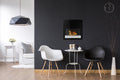 Biofireplace  Wall-mounted board black-white