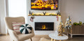 Biofireplace Wall-mounted with glass 900x400 Slim black structural matte