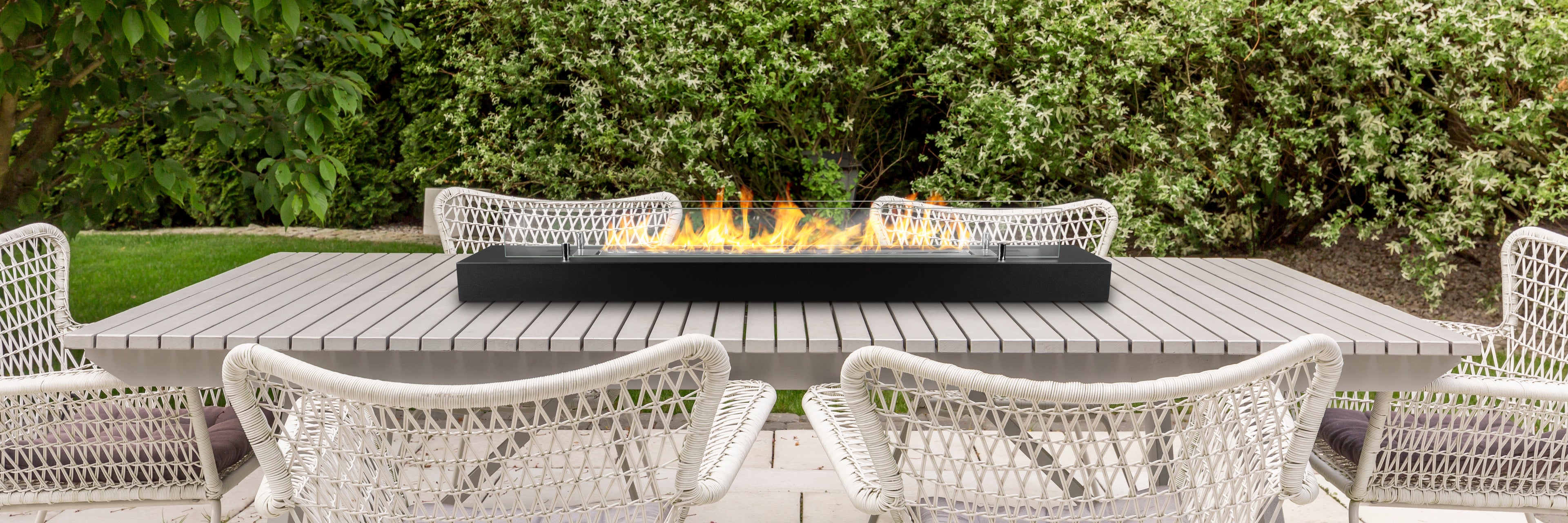 Biofireplace freestanding with glass 1200 black matte