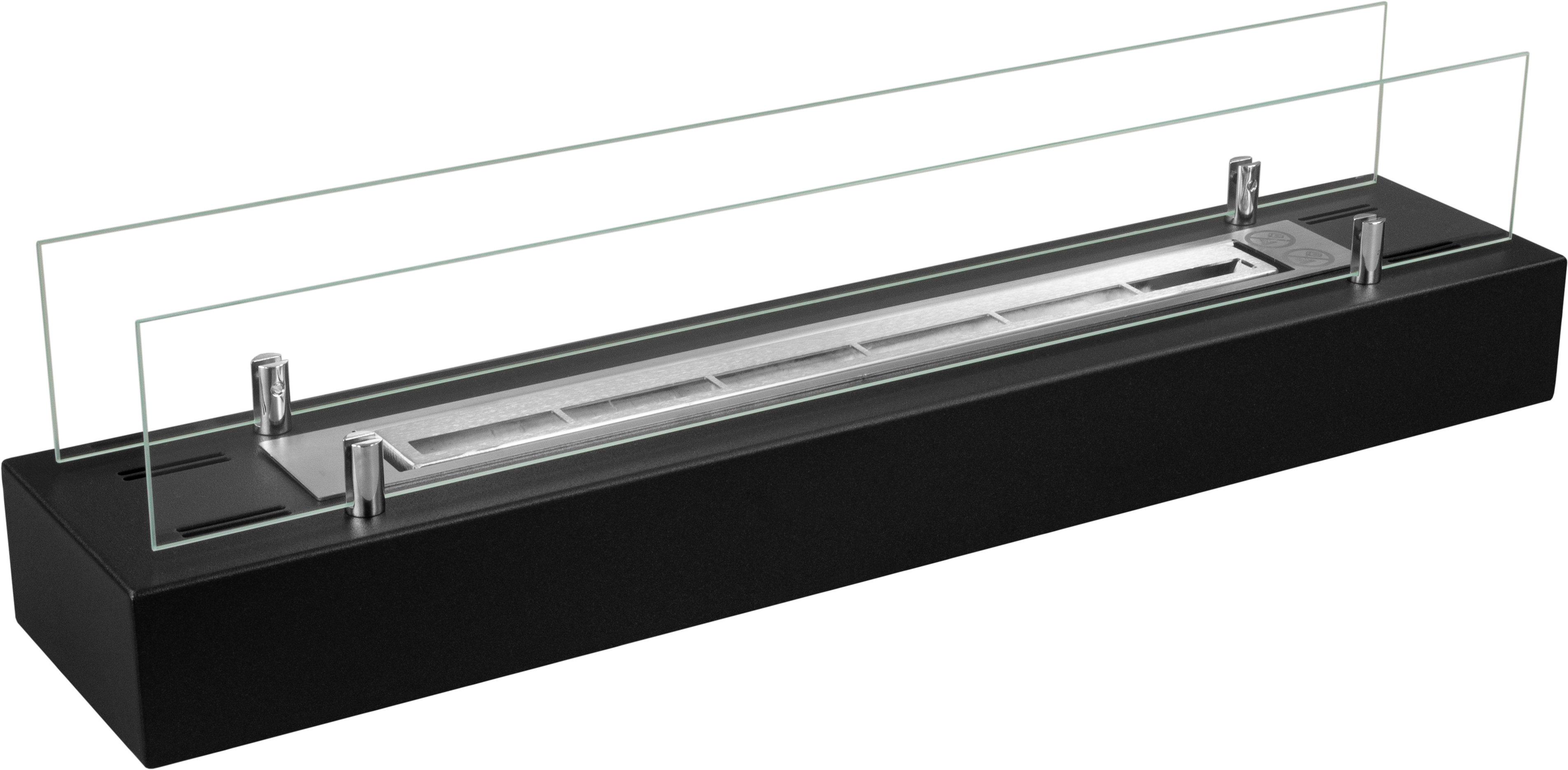 Biofireplace freestanding with glass 700 black matte