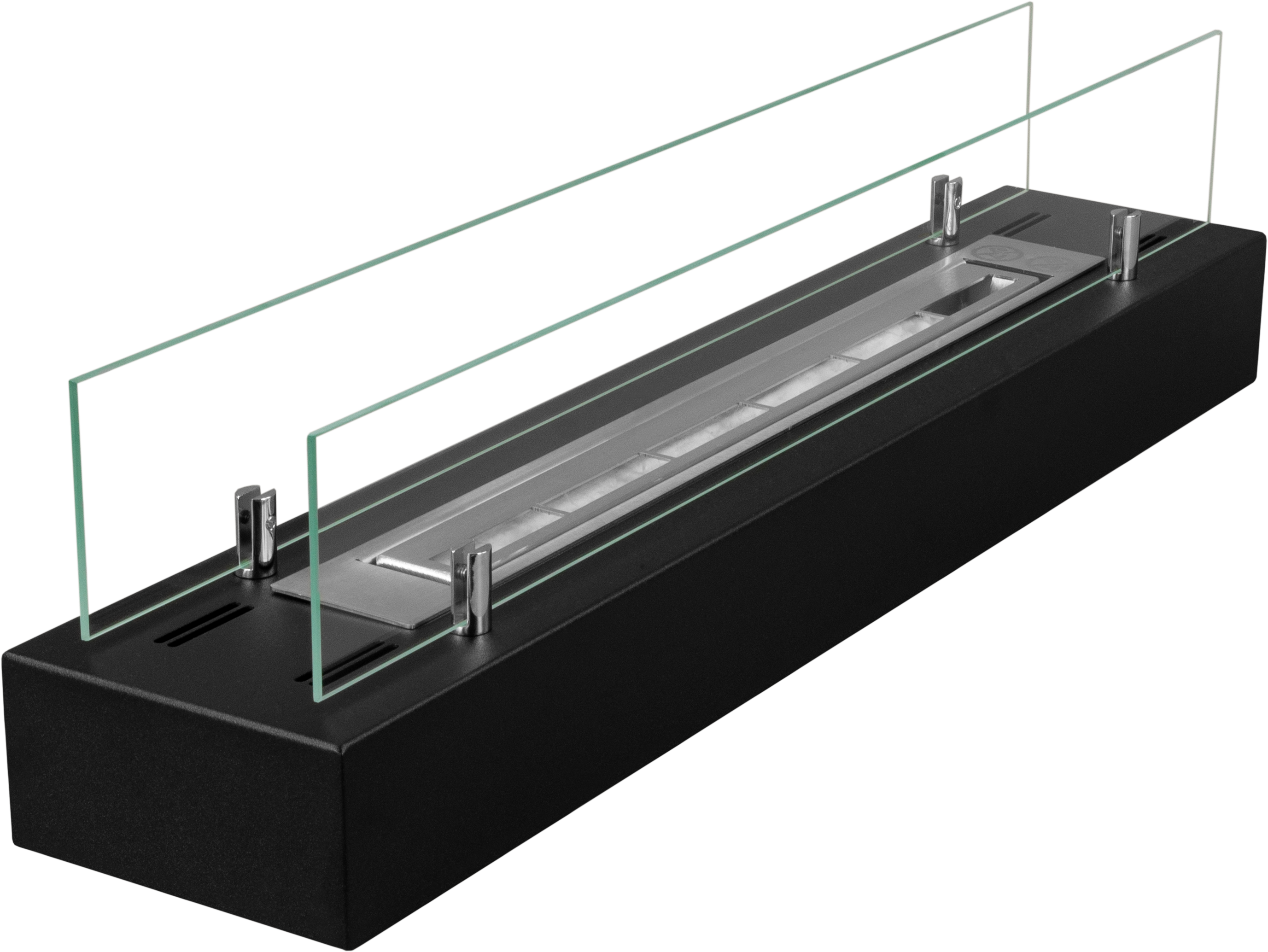 Biofireplace freestanding with glass 700 black matte