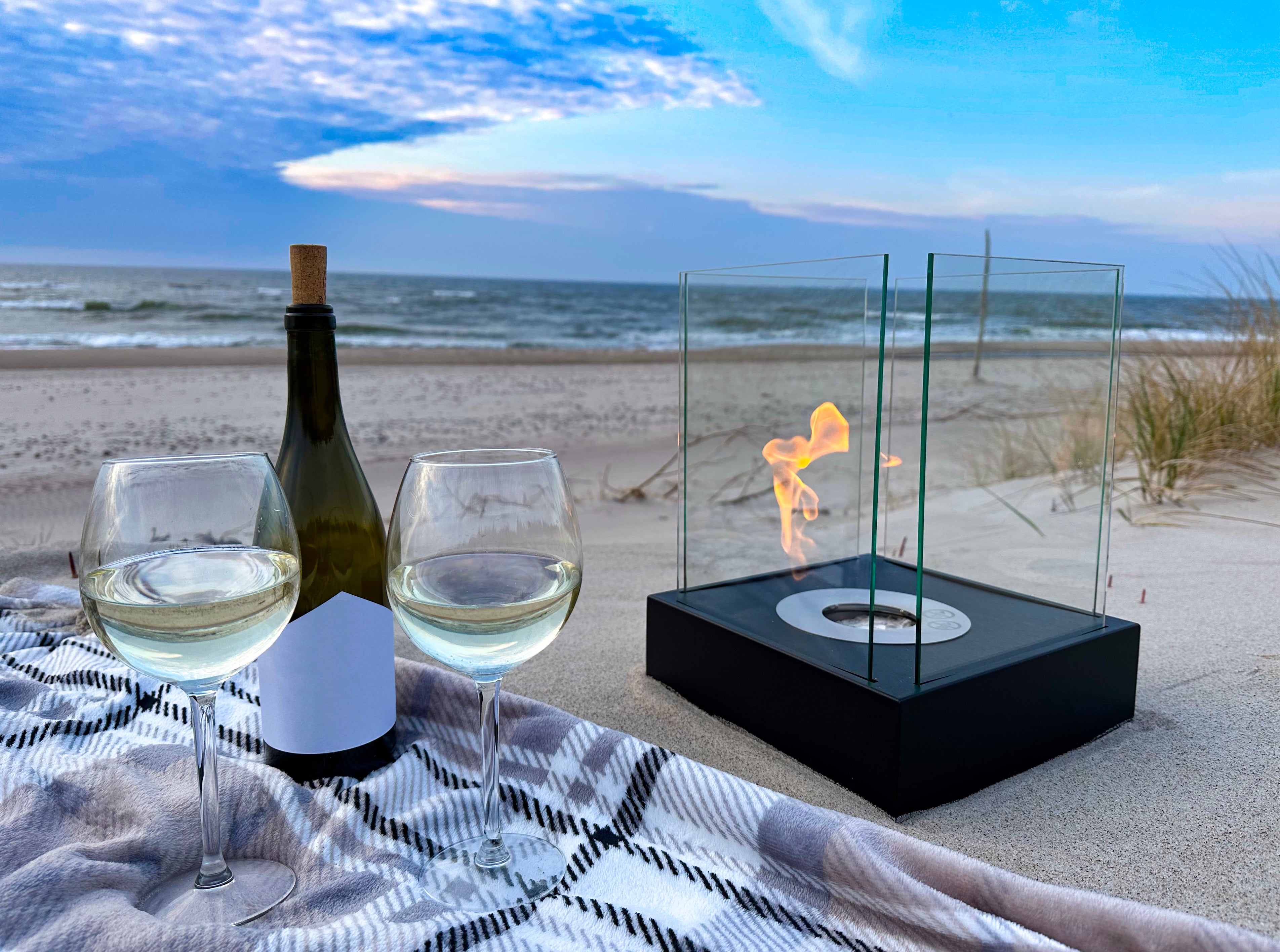 Biofireplace freestanding Sunset Garden Mini black structural