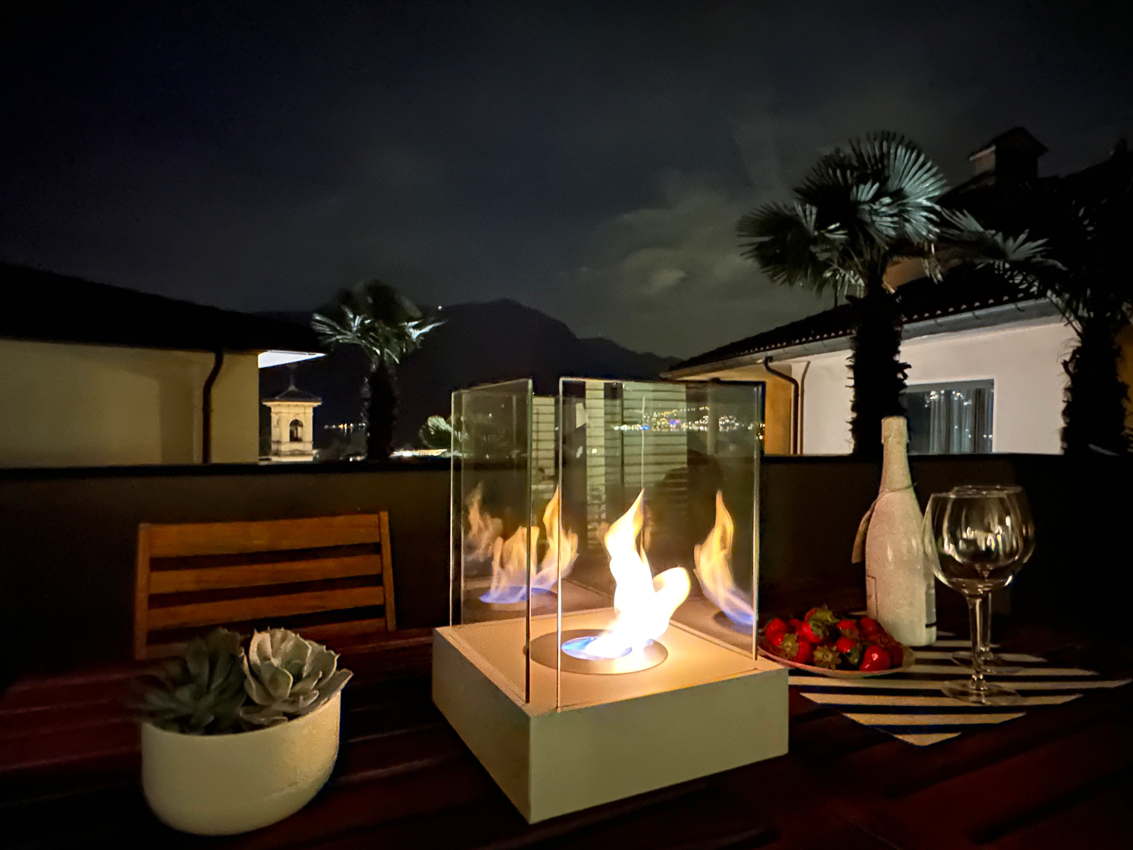 Biofireplace freestanding Sunset Garden Mini white matte