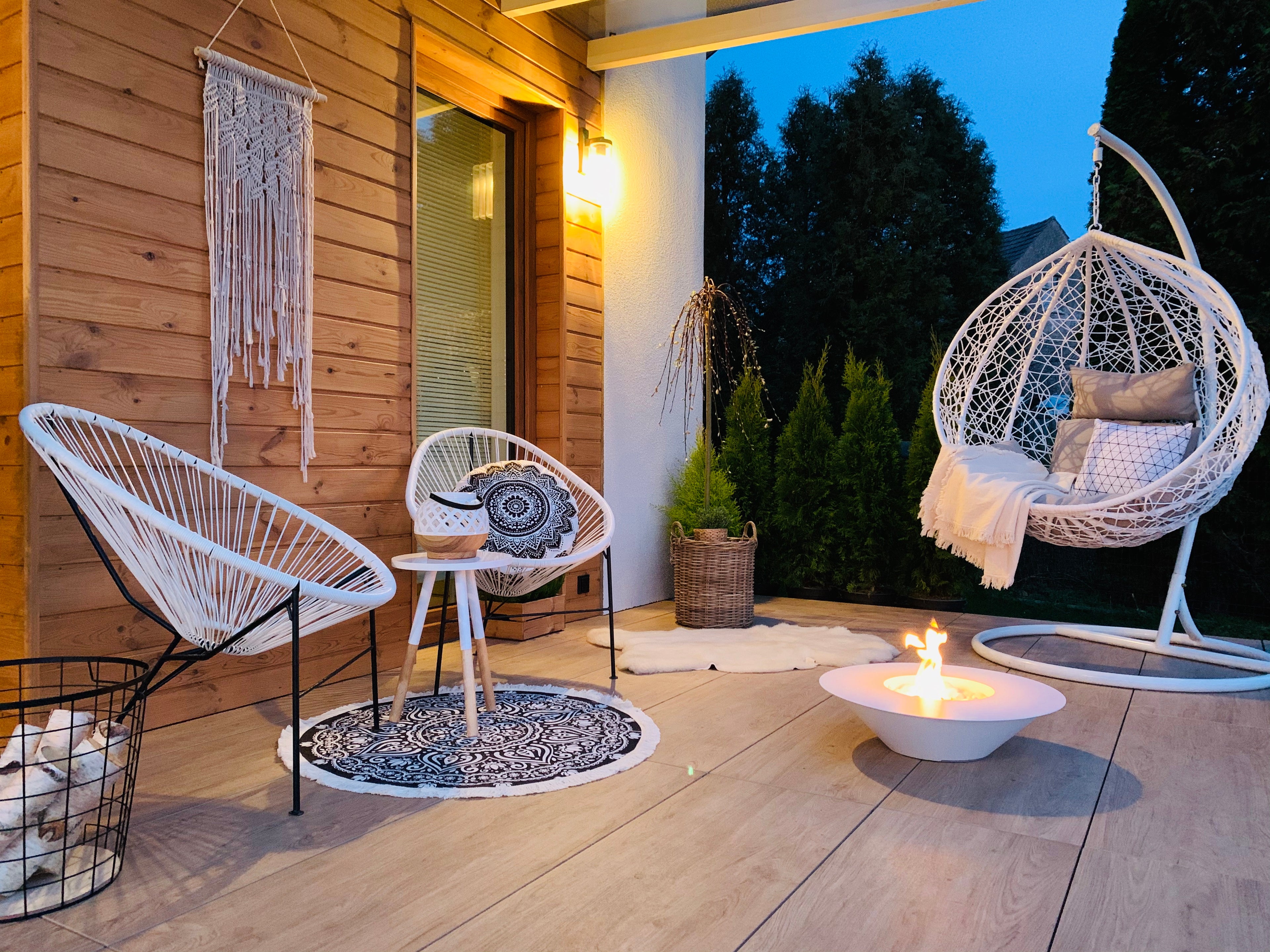 Biofireplace freestanding Universe white matte