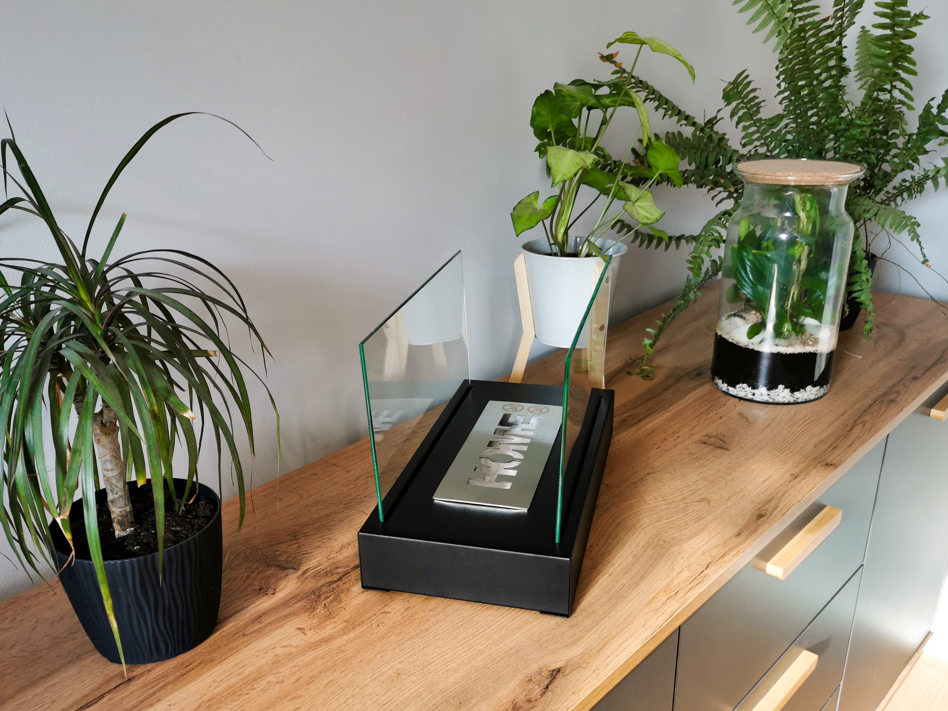 Biofireplace freestanding Home black structural matte