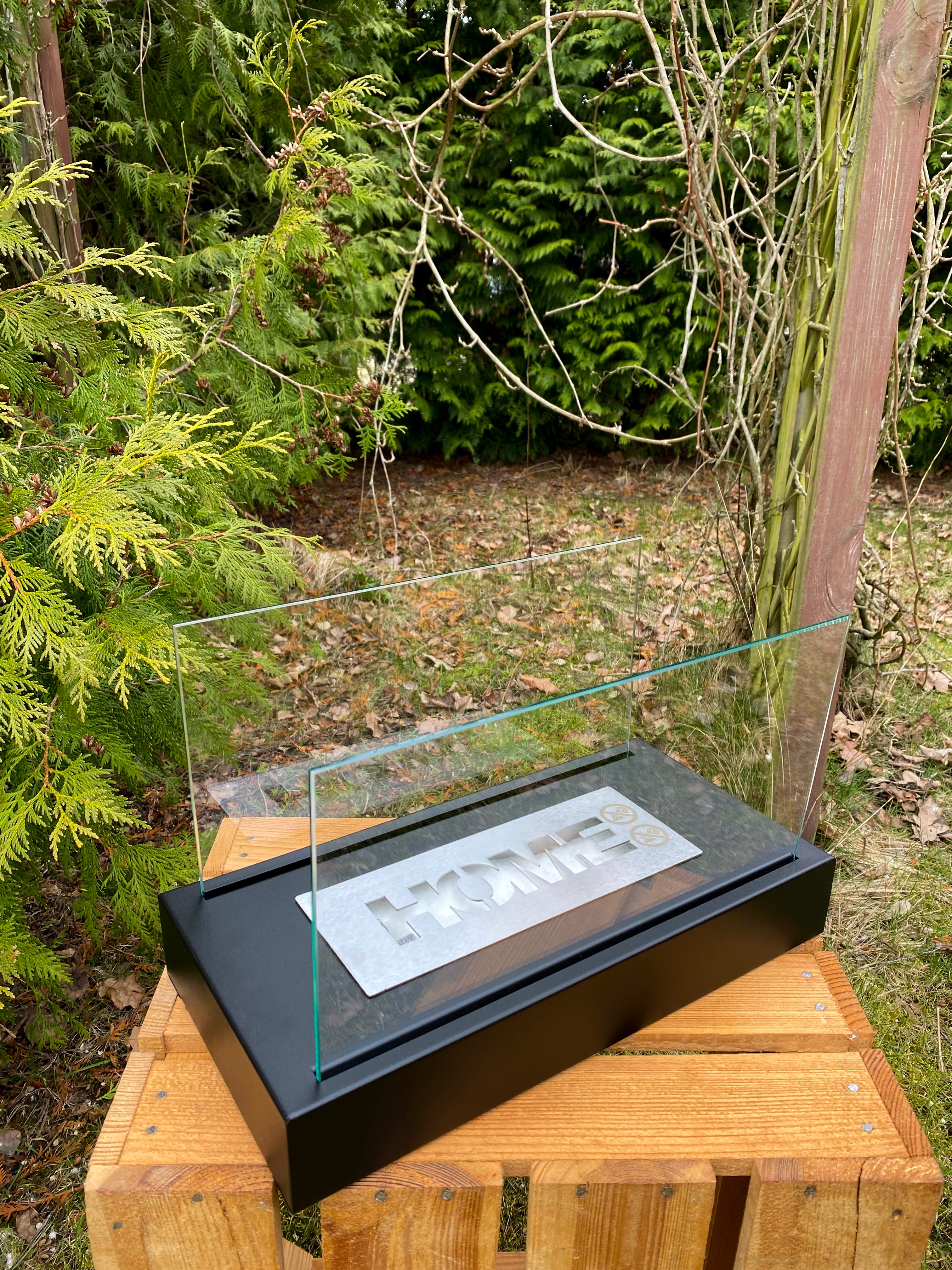 Biofireplace freestanding Home black structural matte