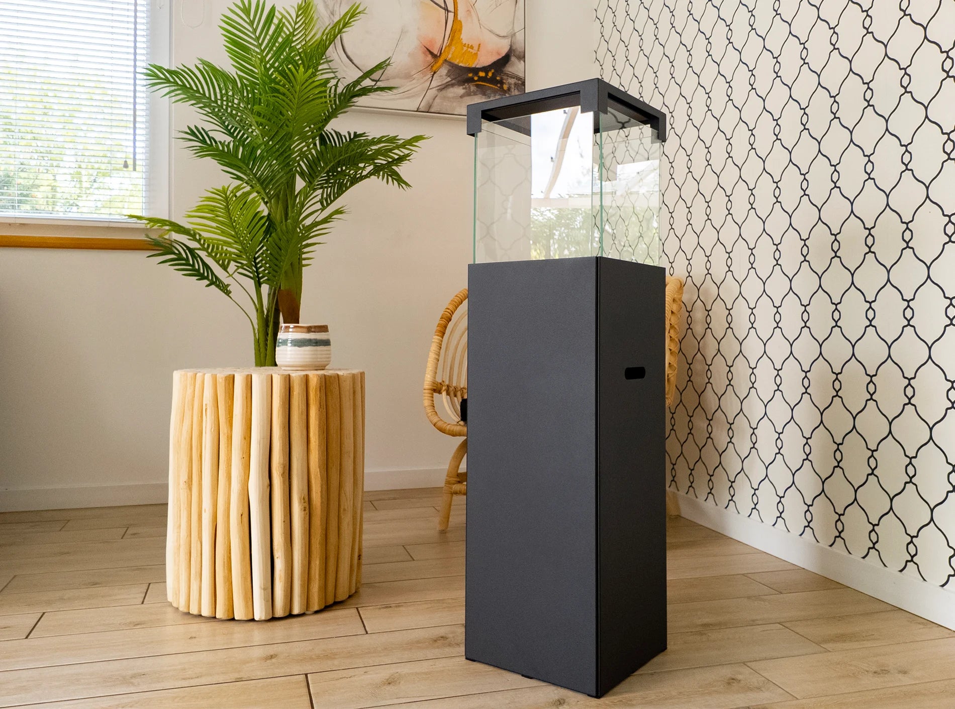 Biofireplace freestanding Patio black matte