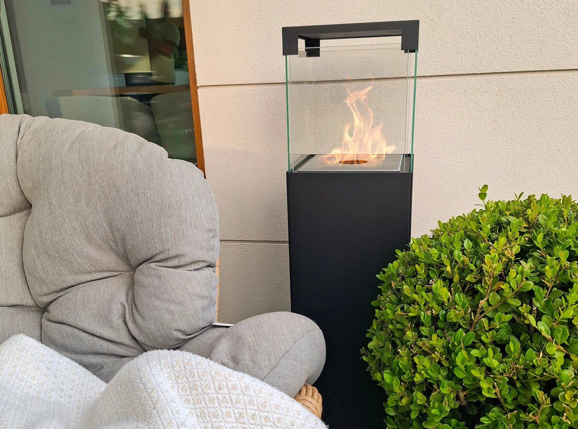 Biofireplace freestanding Patio black matte