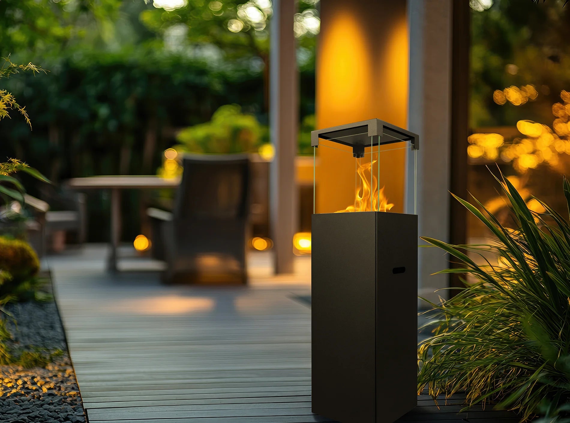 Biofireplace freestanding Patio black matte