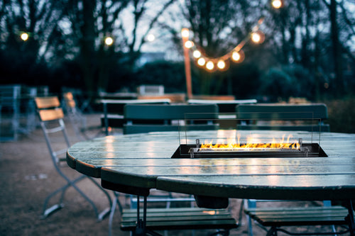 Biofireplace built-in insert 65 cm black matte with glass