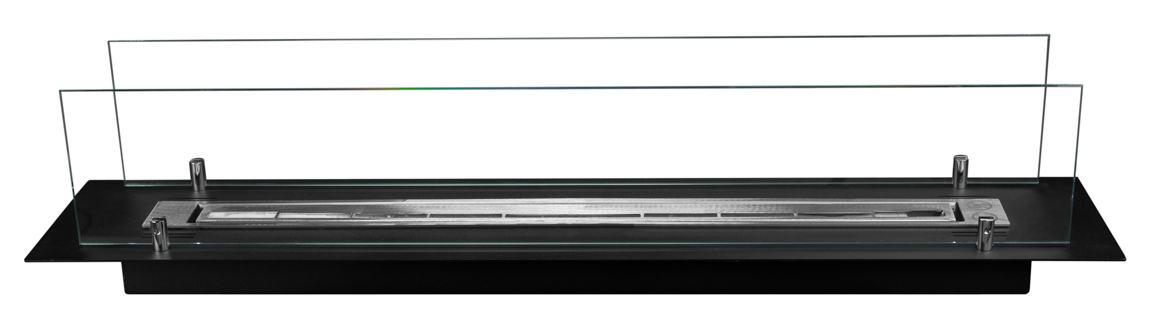 Biofireplace built-in inser 100cm black matte with glass