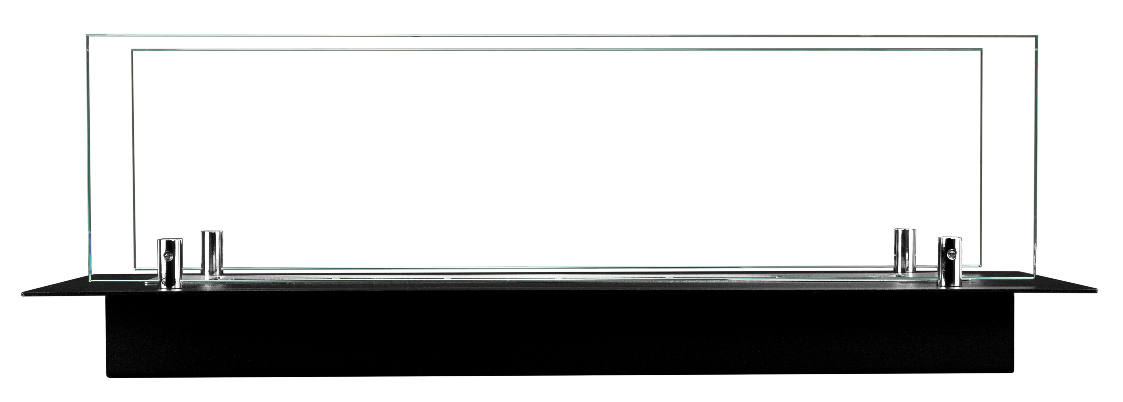 Biofireplace built-in insert 65 cm black matte with glass